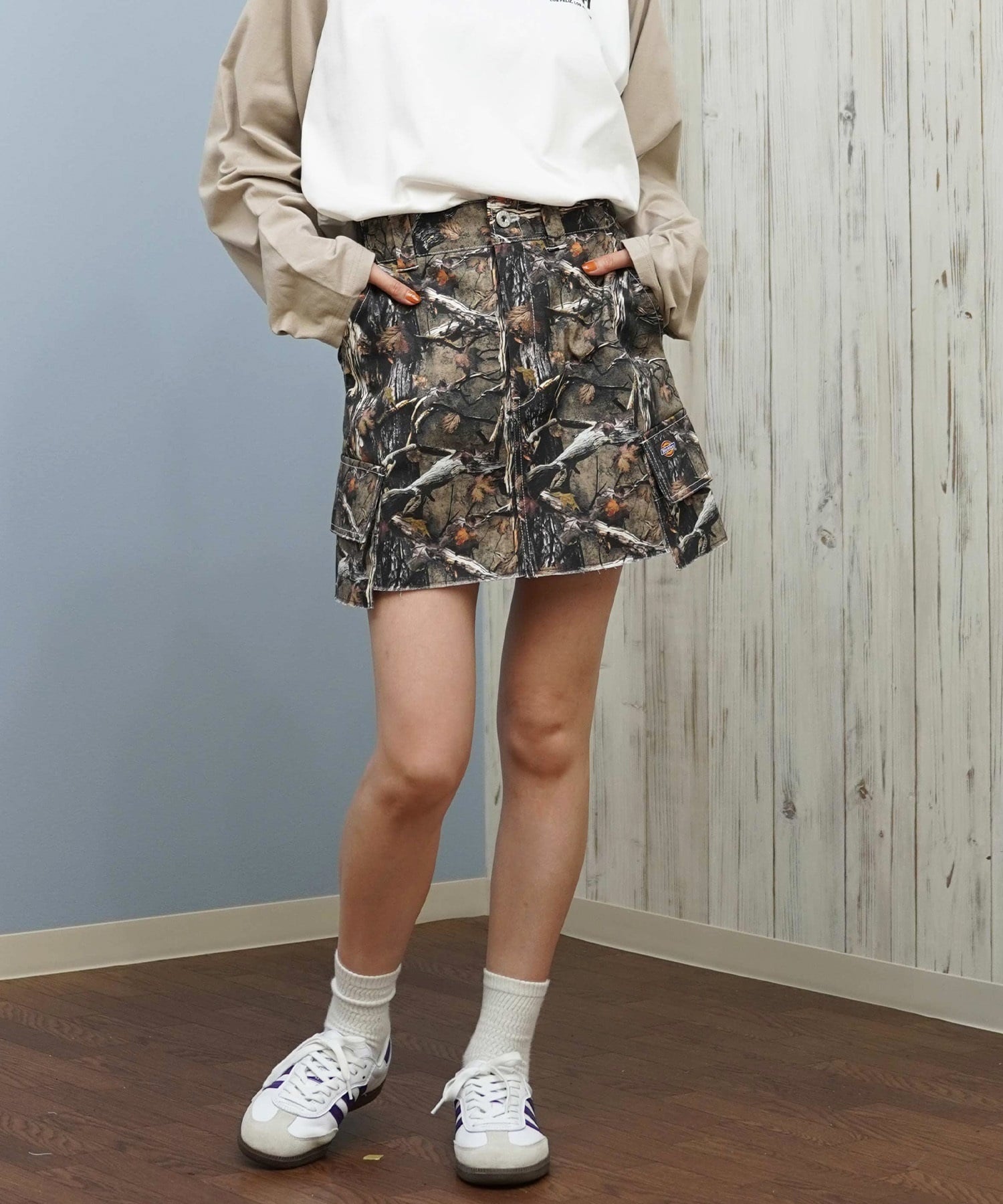 Dickies ディッキーズ スカート レディース カーゴ ミニスカート ステッチ ミニスカ 81461500(0036-S)