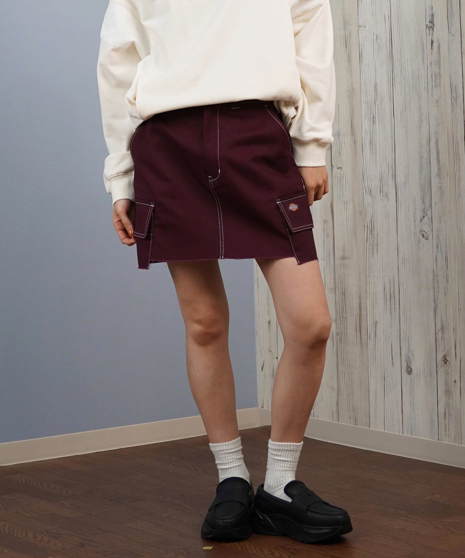 Dickies ディッキーズ スカート レディース カーゴ ミニスカート ステッチ ミニスカ 81461500(0036-S)