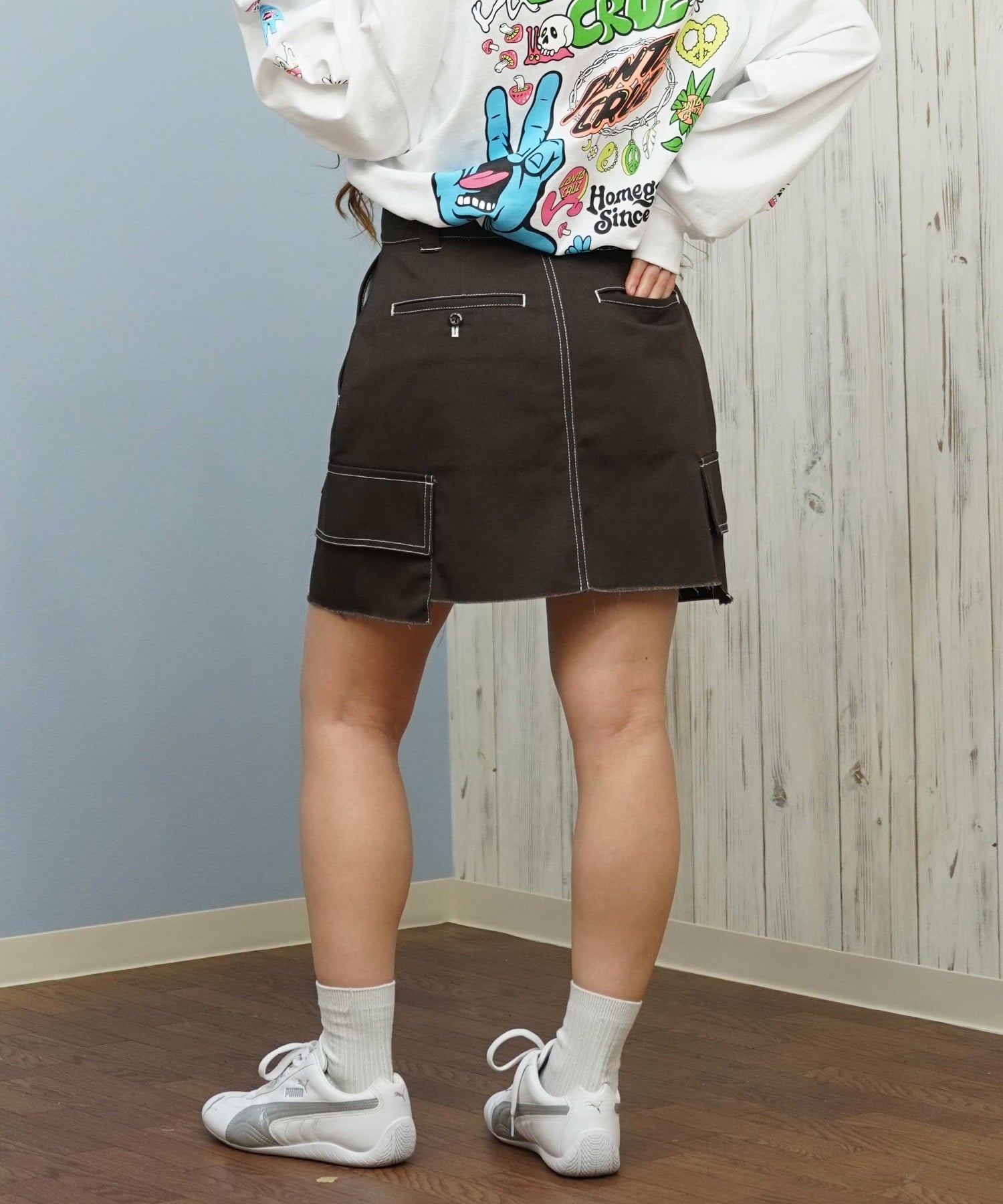 Dickies ディッキーズ スカート レディース カーゴ ミニスカート ステッチ ミニスカ 81461500(0036-S)