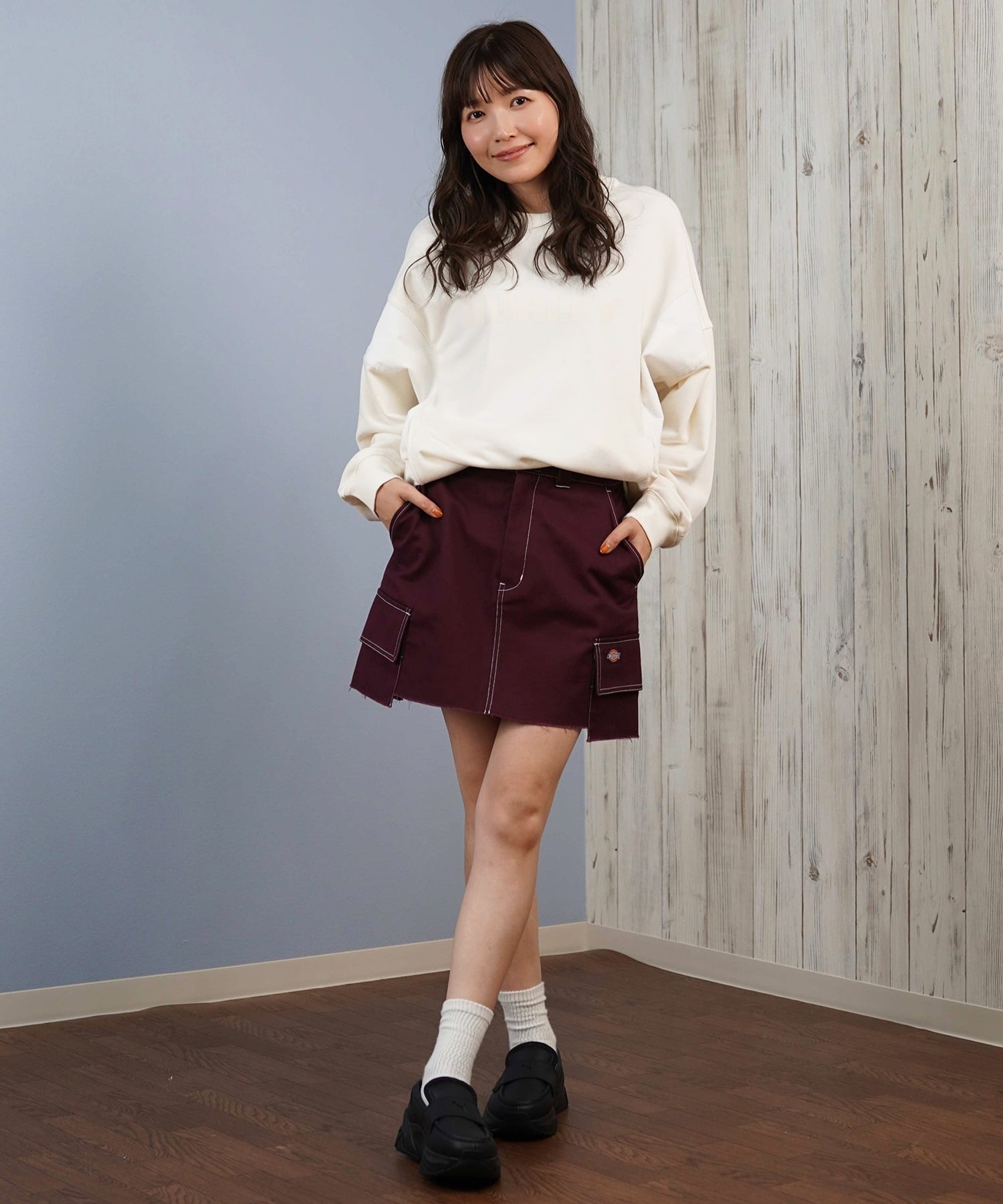 Dickies ディッキーズ スカート レディース カーゴ ミニスカート ステッチ ミニスカ 81461500(0036-S)