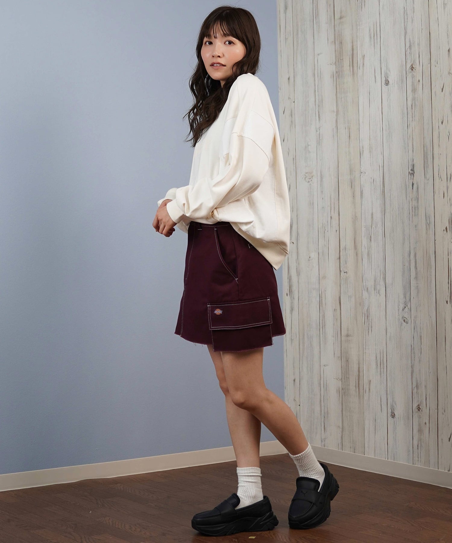 Dickies ディッキーズ スカート レディース カーゴ ミニスカート ステッチ ミニスカ 81461500(0036-S)