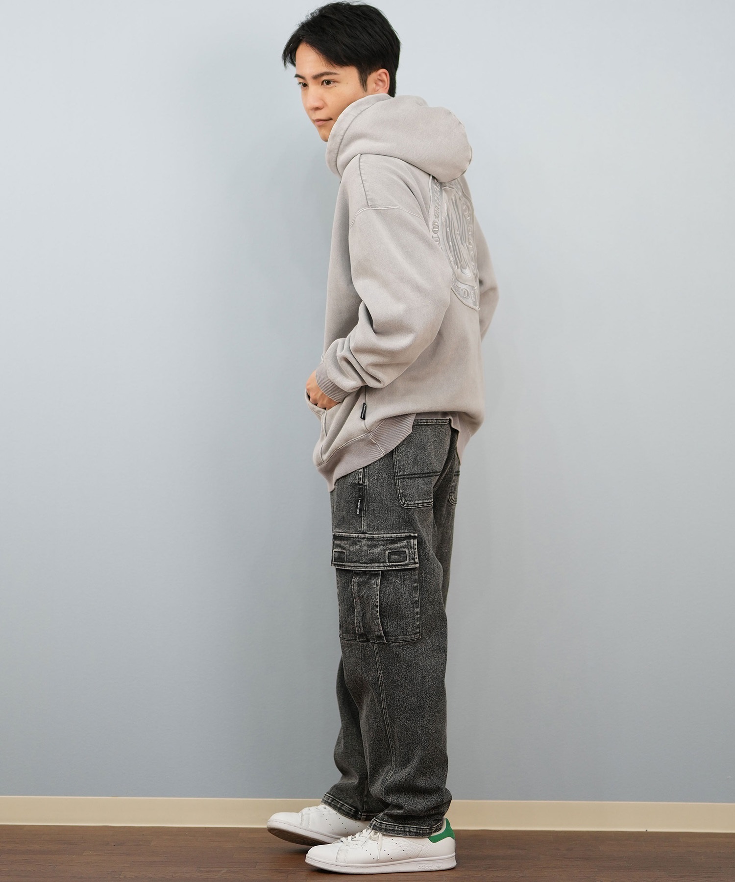 DC ディーシー プルオーバー パーカー メンズ バックプリント 25 HIDDEN PH パーカー DPO254038(BKB-M)