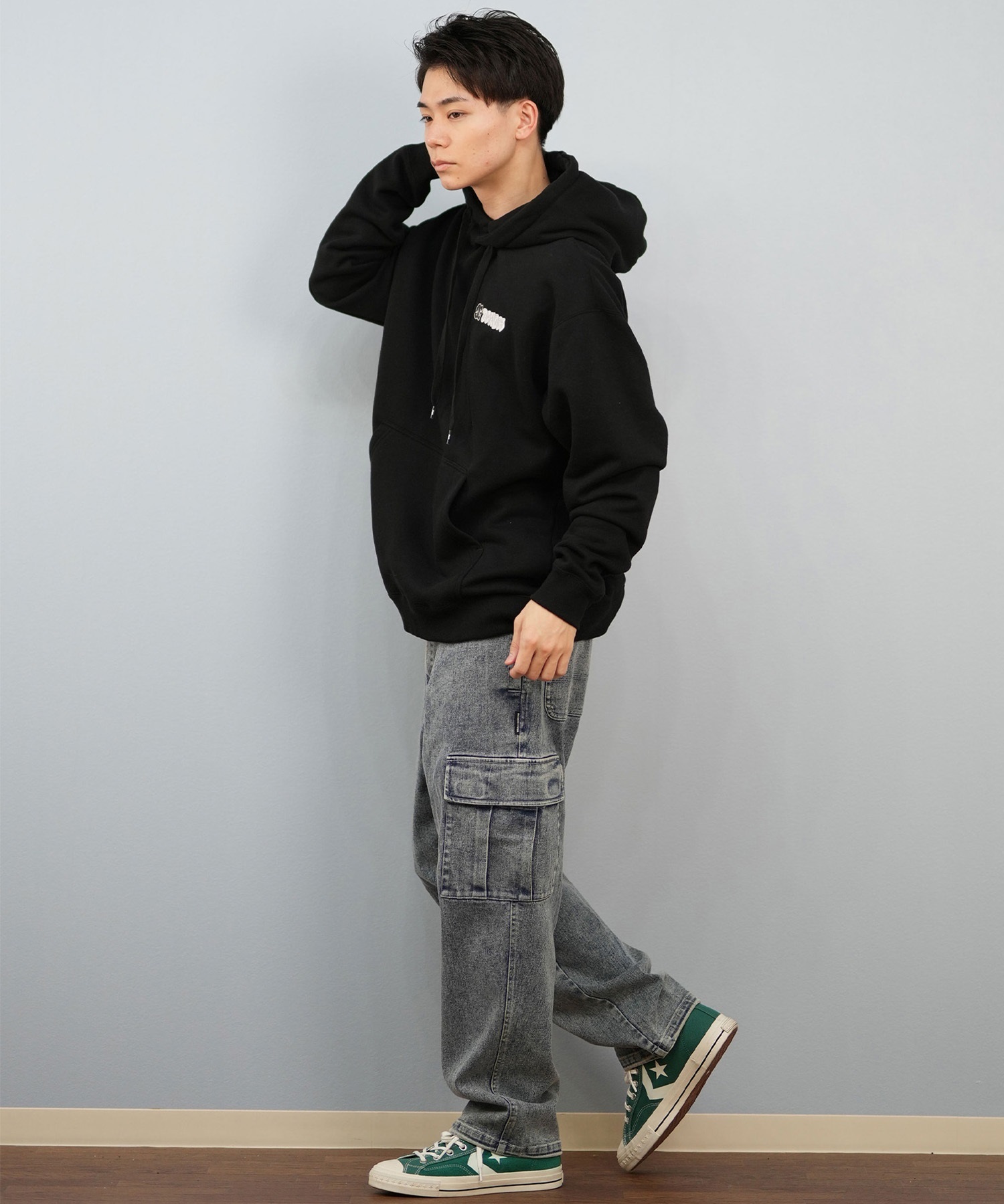 DC ディーシー プルオーバー パーカー メンズ バックプリント 25 SK CREW PH パーカー DPO254041(BLK-M)