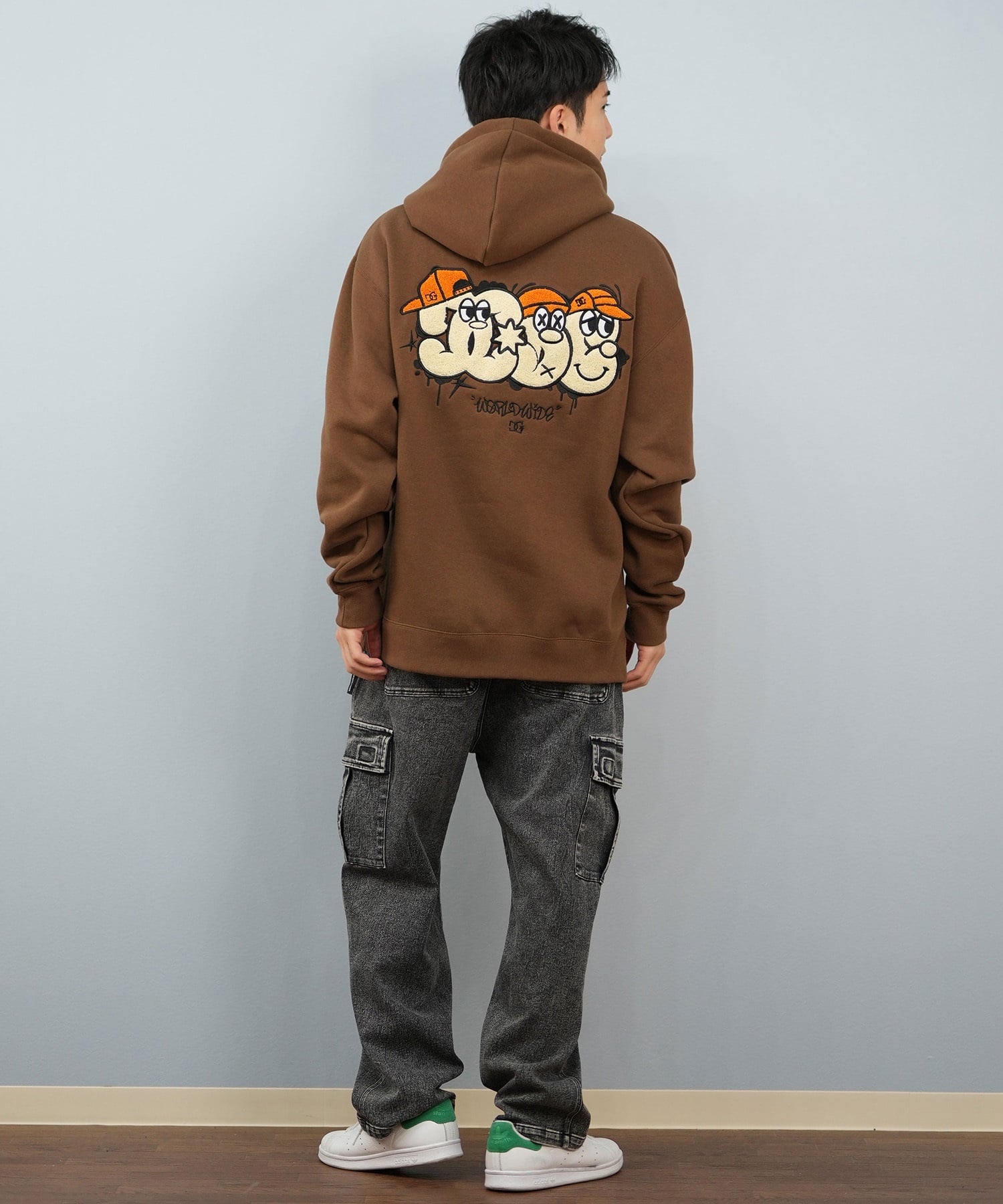 DC ディーシー プルオーバー パーカー メンズ バックプリント 25 SK CREW PH パーカー DPO254041(BLK-M)