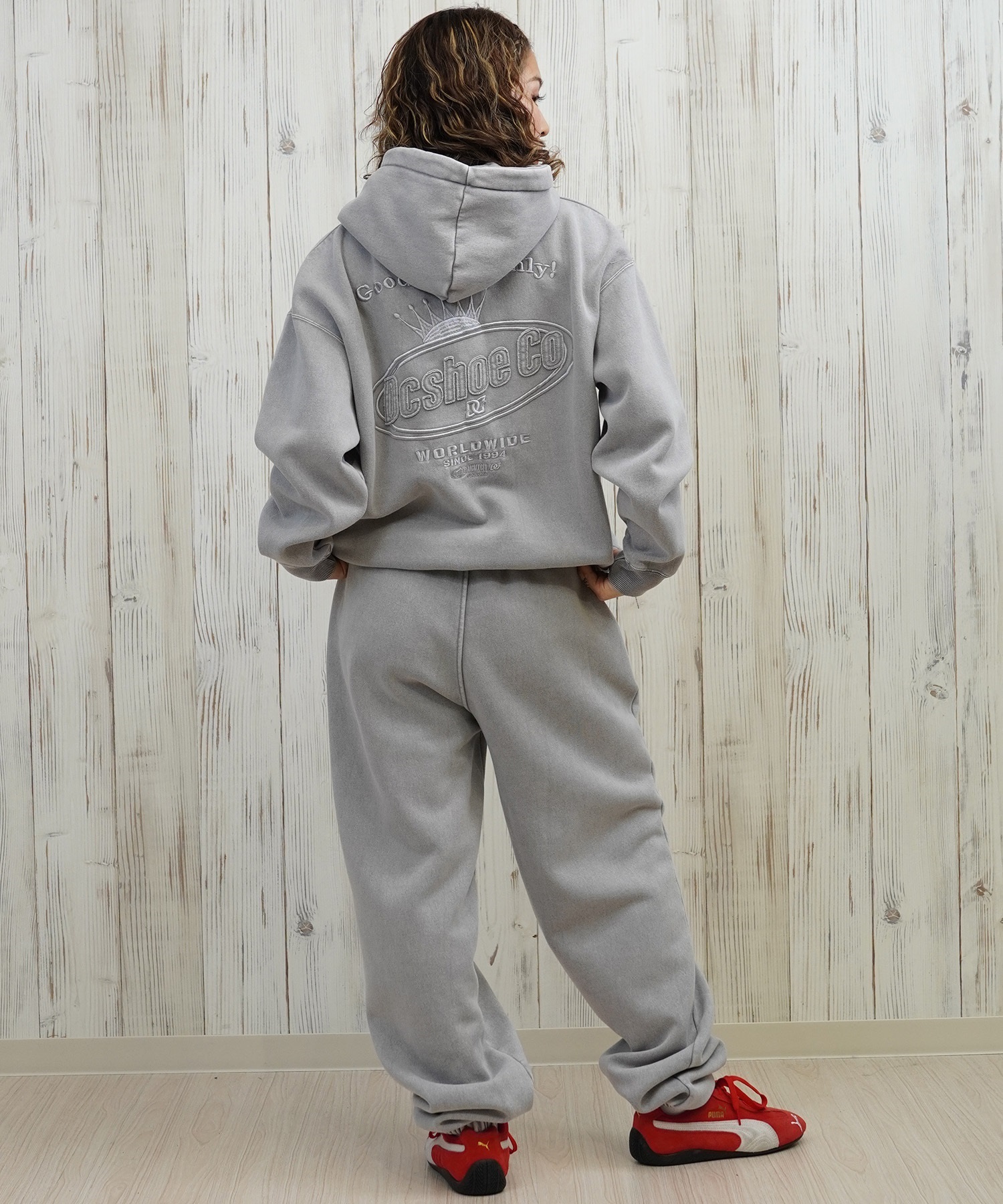 DC ディーシー プルオーバー パーカー レディース クロップド丈 ショート丈 裏起毛 LPO254308(BES-M)