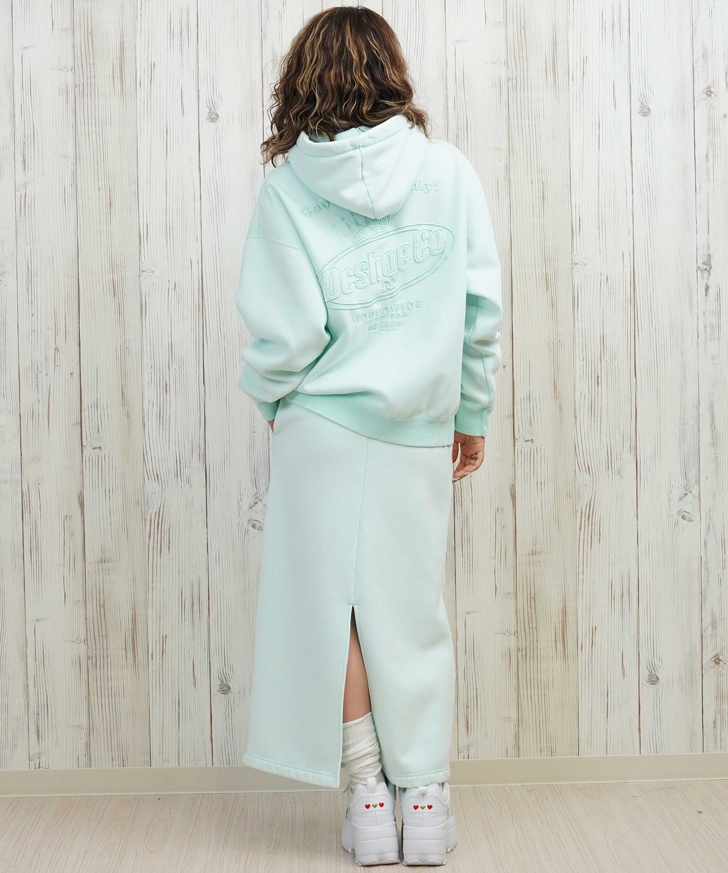 DC ディーシー プルオーバー パーカー レディース クロップド丈 ショート丈 裏起毛 LPO254308(BES-M)