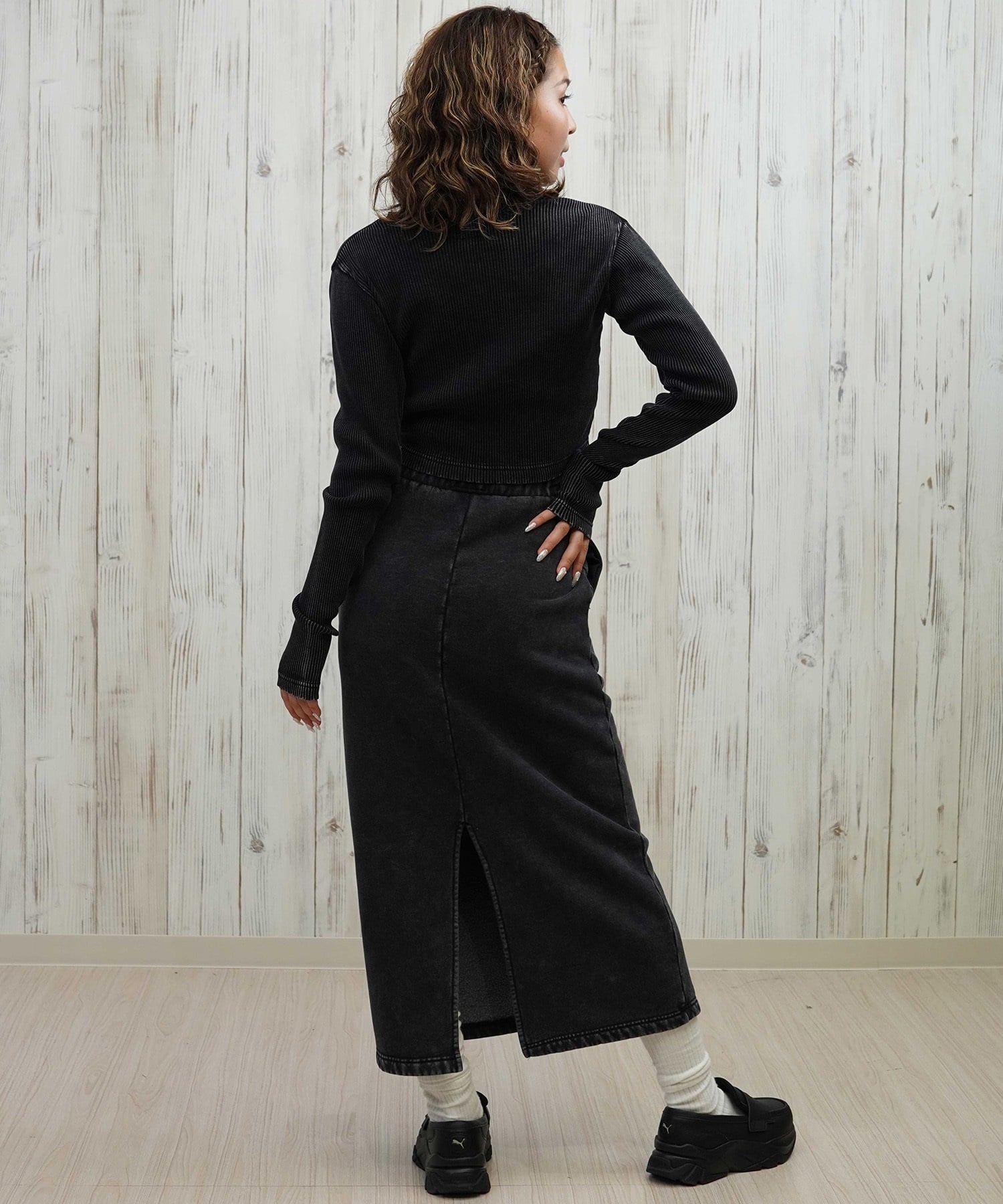 DC ディーシー 長袖 Tシャツ ロンT レディース クロップド丈 ショート丈 ジップアップ TELECO ZIP CARDIGAN LCD254310(BES-M)