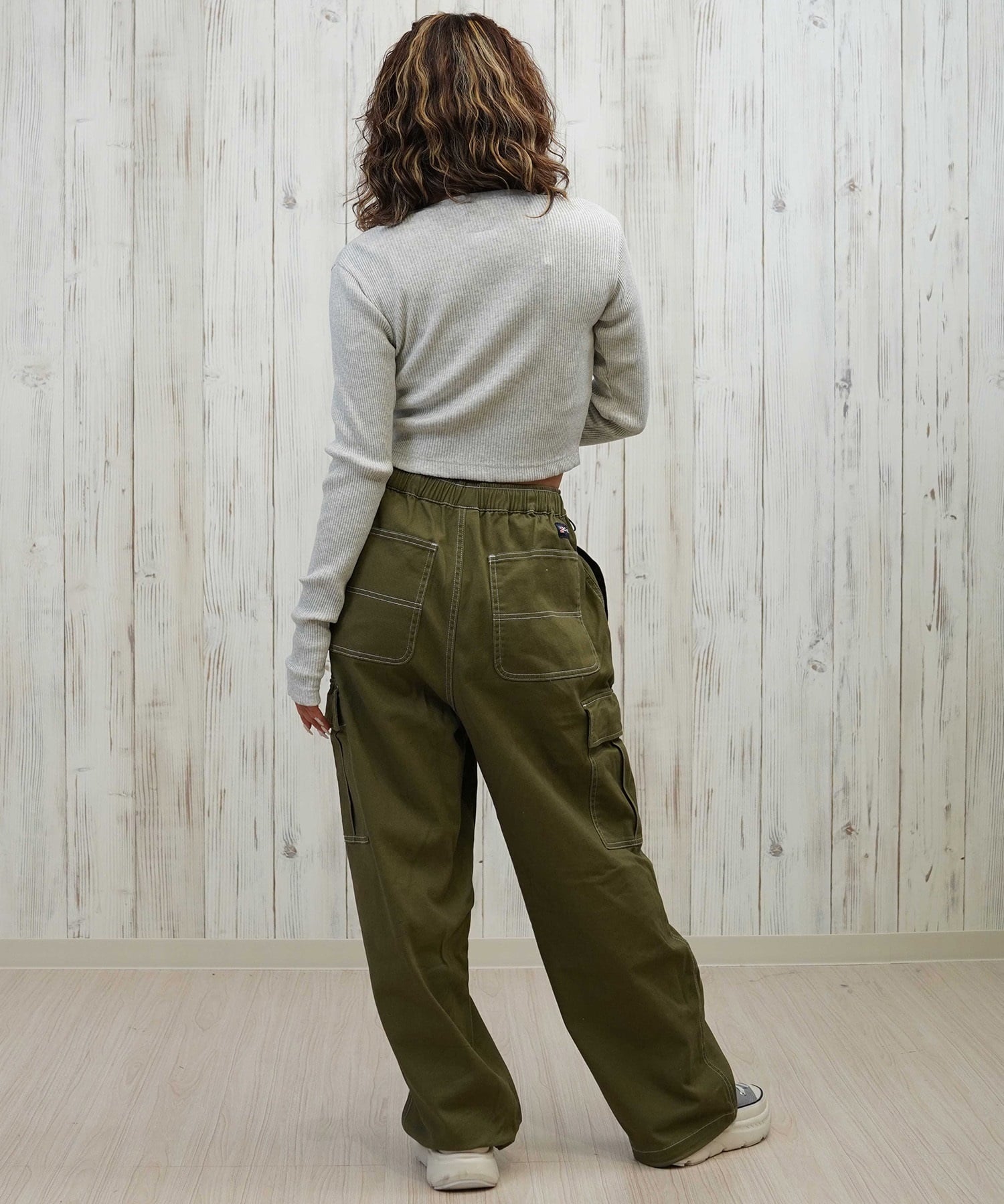 DC ディーシー 長袖 Tシャツ ロンT レディース クロップド丈 ショート丈 ジップアップ TELECO ZIP CARDIGAN LCD254310(BES-M)