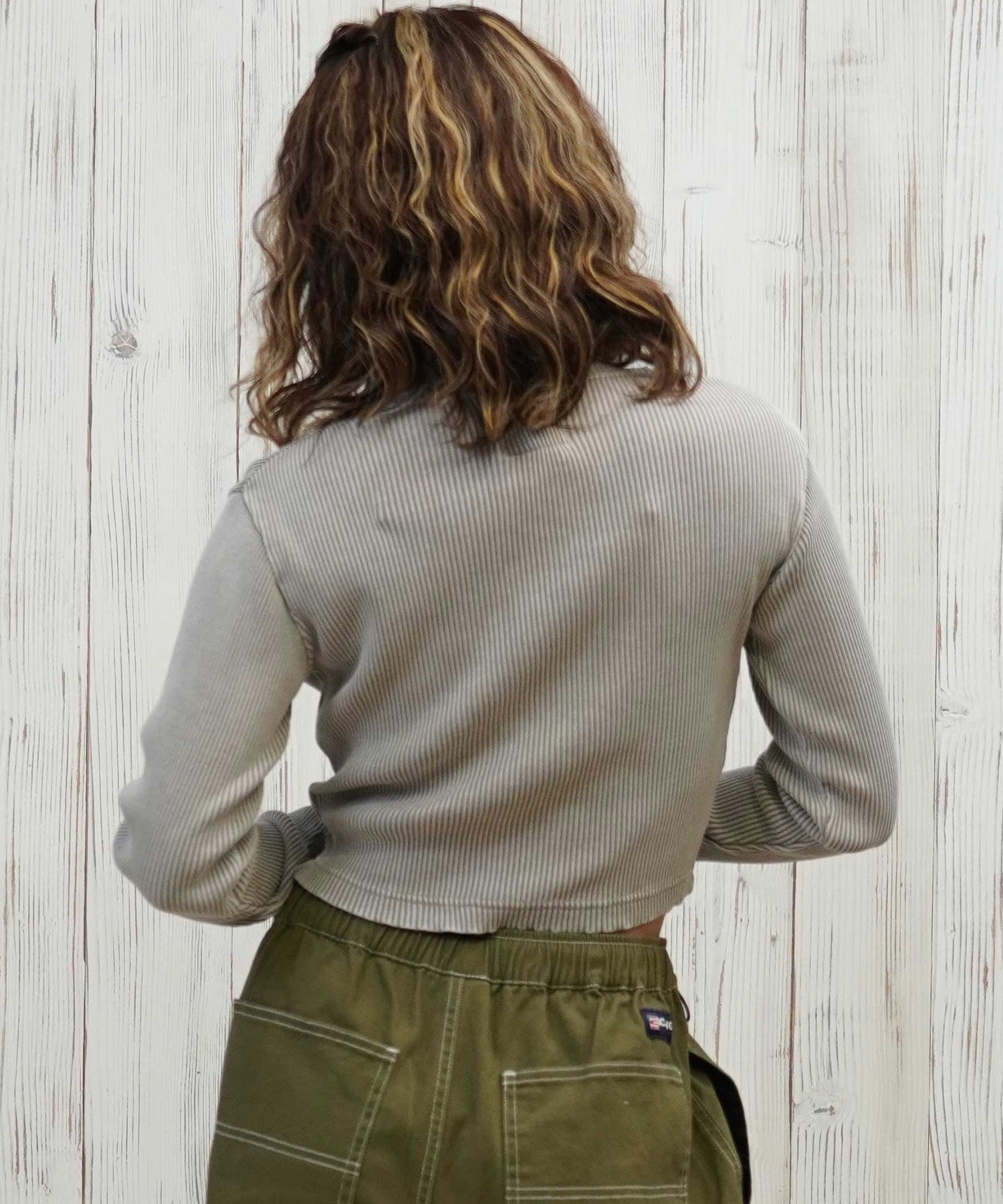 DC ディーシー 長袖 Tシャツ ロンT レディース クロップド丈 ショート丈 シンプル TELECO SHORT LS LLT254311(BES-M)