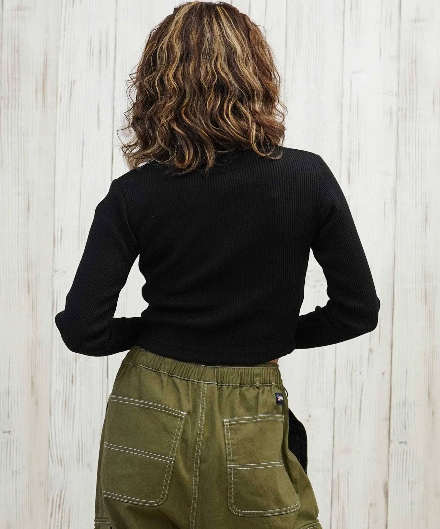 DC ディーシー 長袖 Tシャツ ロンT レディース クロップド丈 ショート丈 シンプル TELECO SHORT LS LLT254311(BES-M)