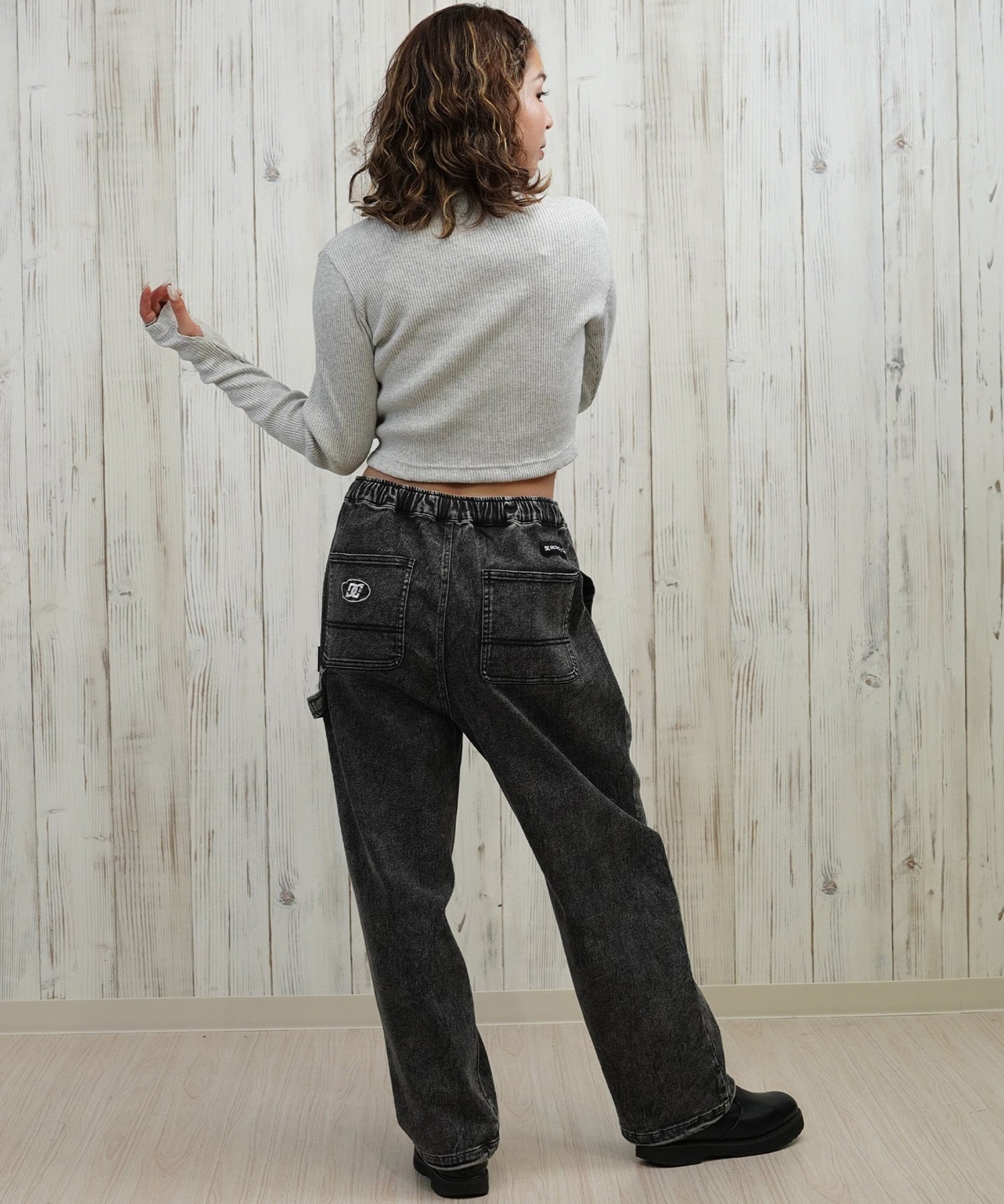 DC ディーシー ロングパンツ レディース デニム パンツ Gパン ワイドペインターパンツ LPT254303(BDB-M)