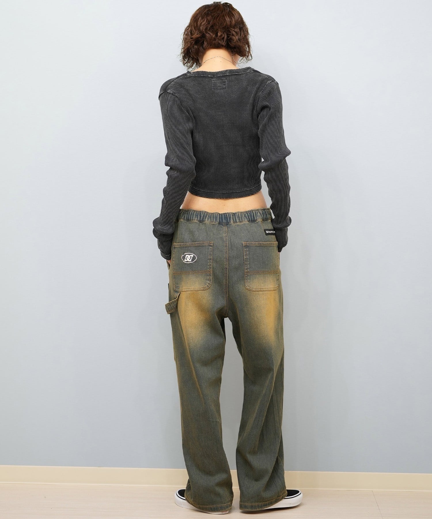 DC ディーシー ロングパンツ レディース デニム パンツ Gパン ワイドペインターパンツ LPT254303(BDB-M)