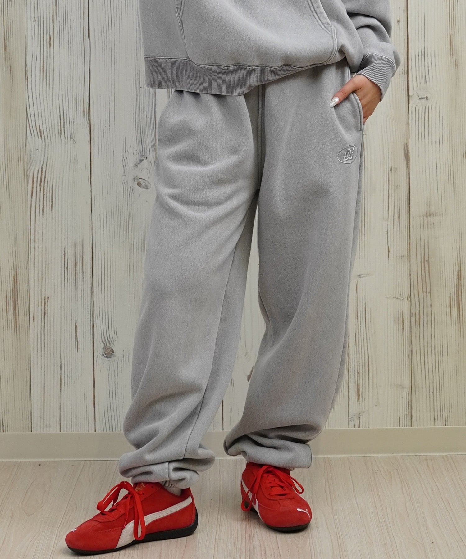 DC ディーシー ロングパンツ レディース スウェット パンツ 裏起毛 ワイド スウェットパンツ LPT254304(BES-M)