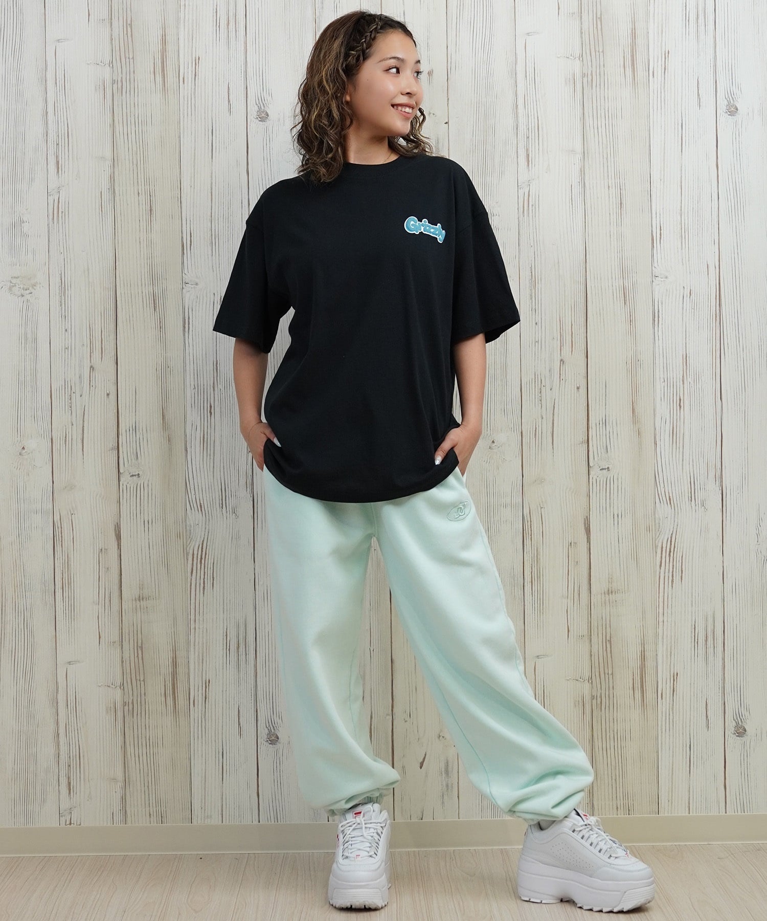 DC ディーシー ロングパンツ レディース スウェット パンツ 裏起毛 ワイド スウェットパンツ LPT254304(BES-M)