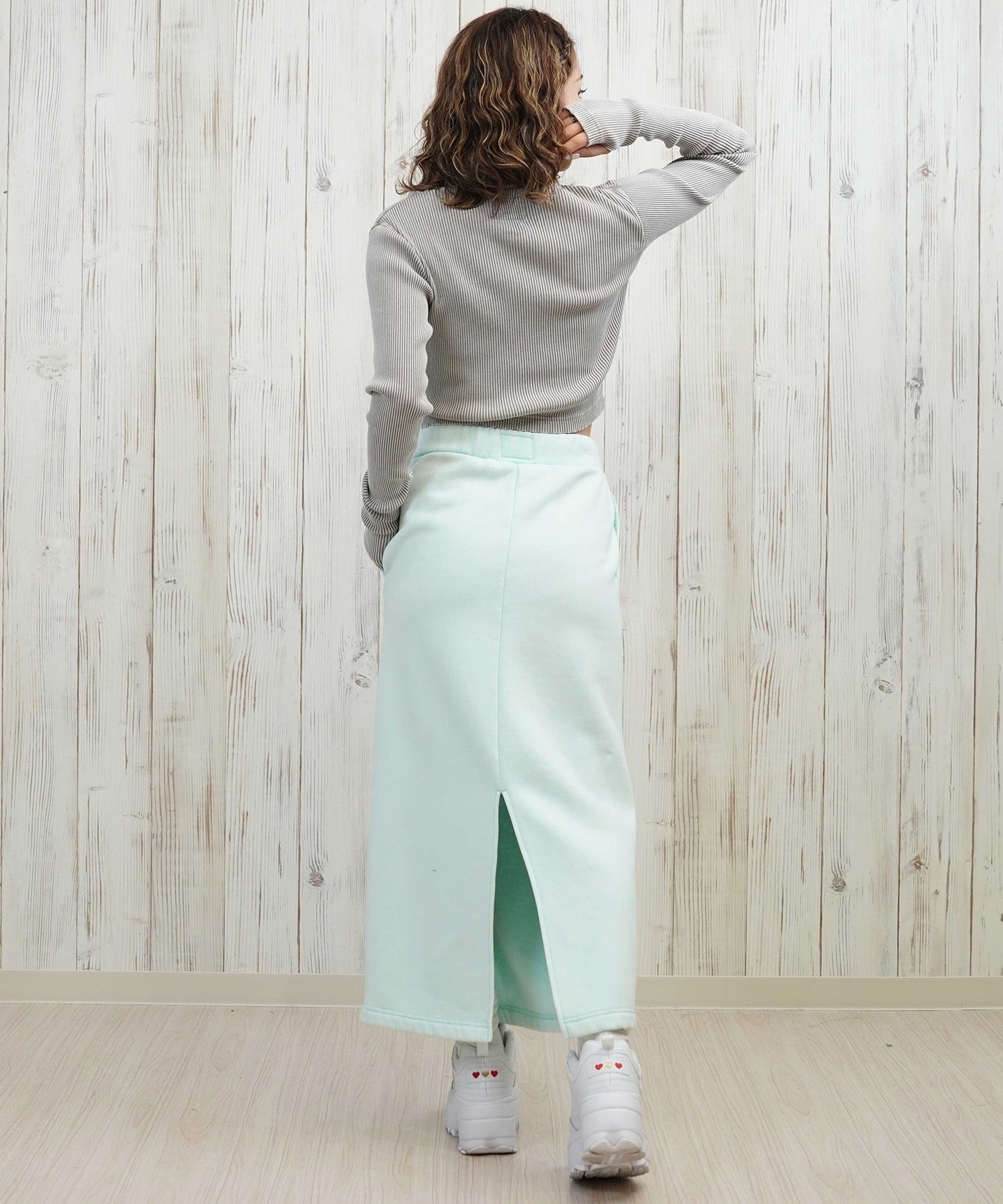 DC ディーシー スカート レディース ロングスカート 裏起毛 スウェットスカート LSK254306(BES-M)