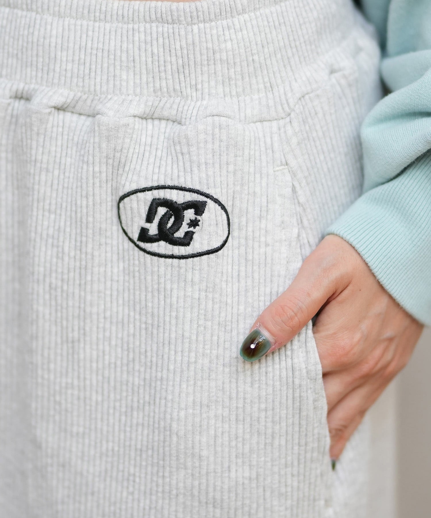 DC ディーシー スカート レディース ロングスカート リブ スリット LSK254318M ムラサキスポーツ限定(BKS-M)