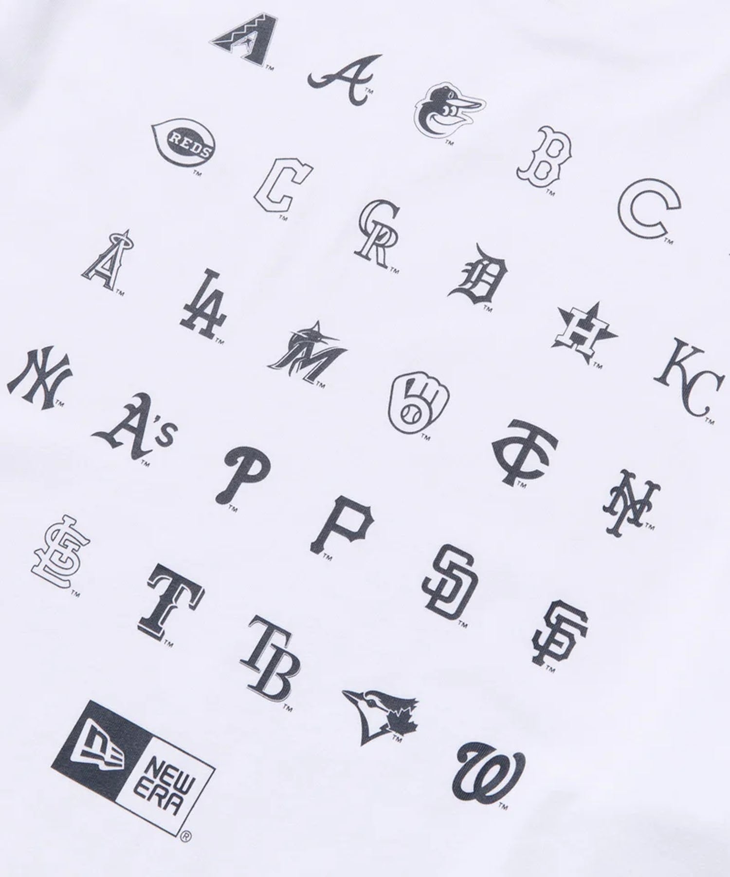 NEW ERA ニューエラ 半袖 Tシャツ メンズ バックプリント MLB ロゴ オーバーサイズ 14410063(WT-M)