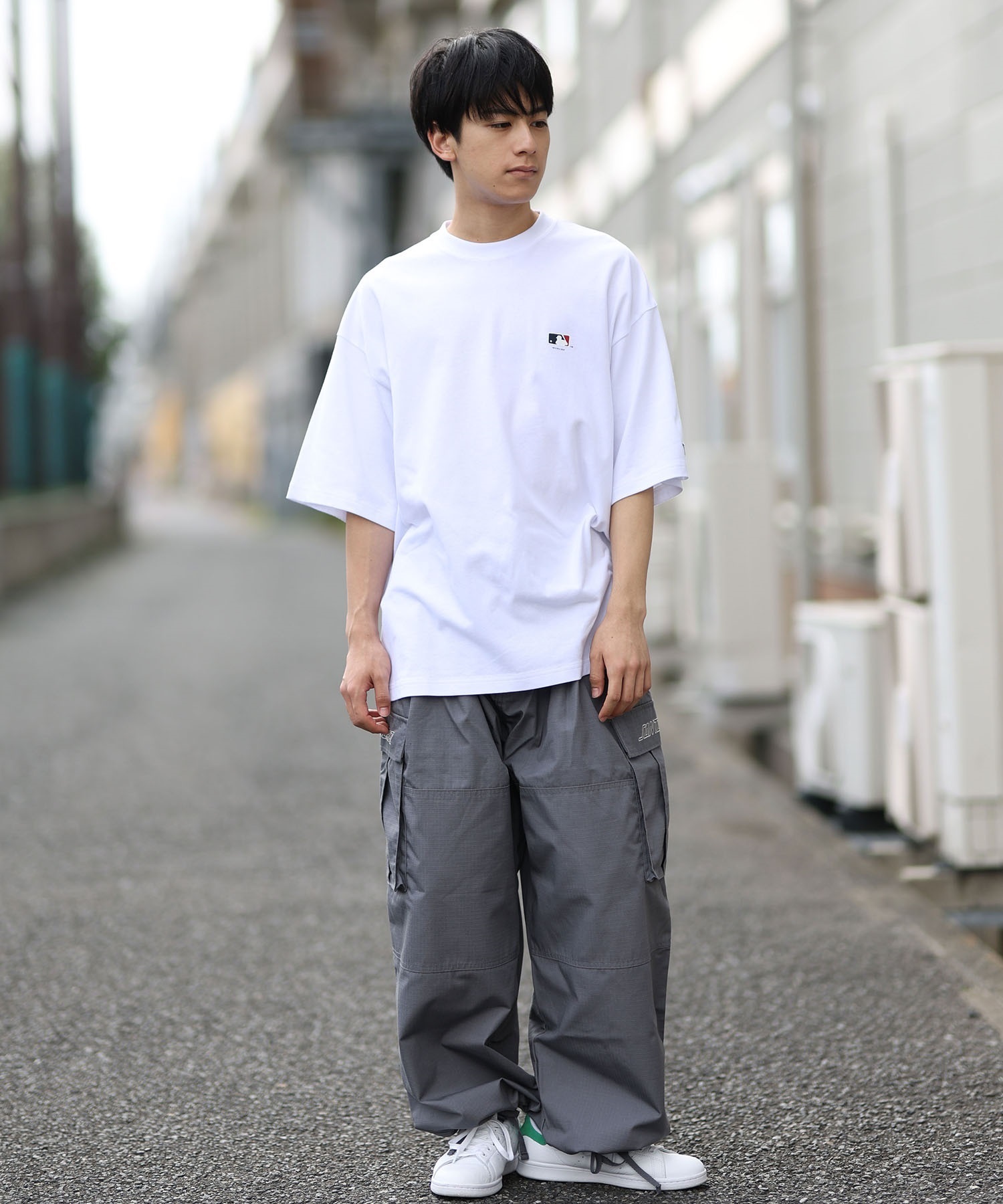 NEW ERA ニューエラ 半袖 Tシャツ メンズ バックプリント MLB ロゴ オーバーサイズ 14410063(WT-M)