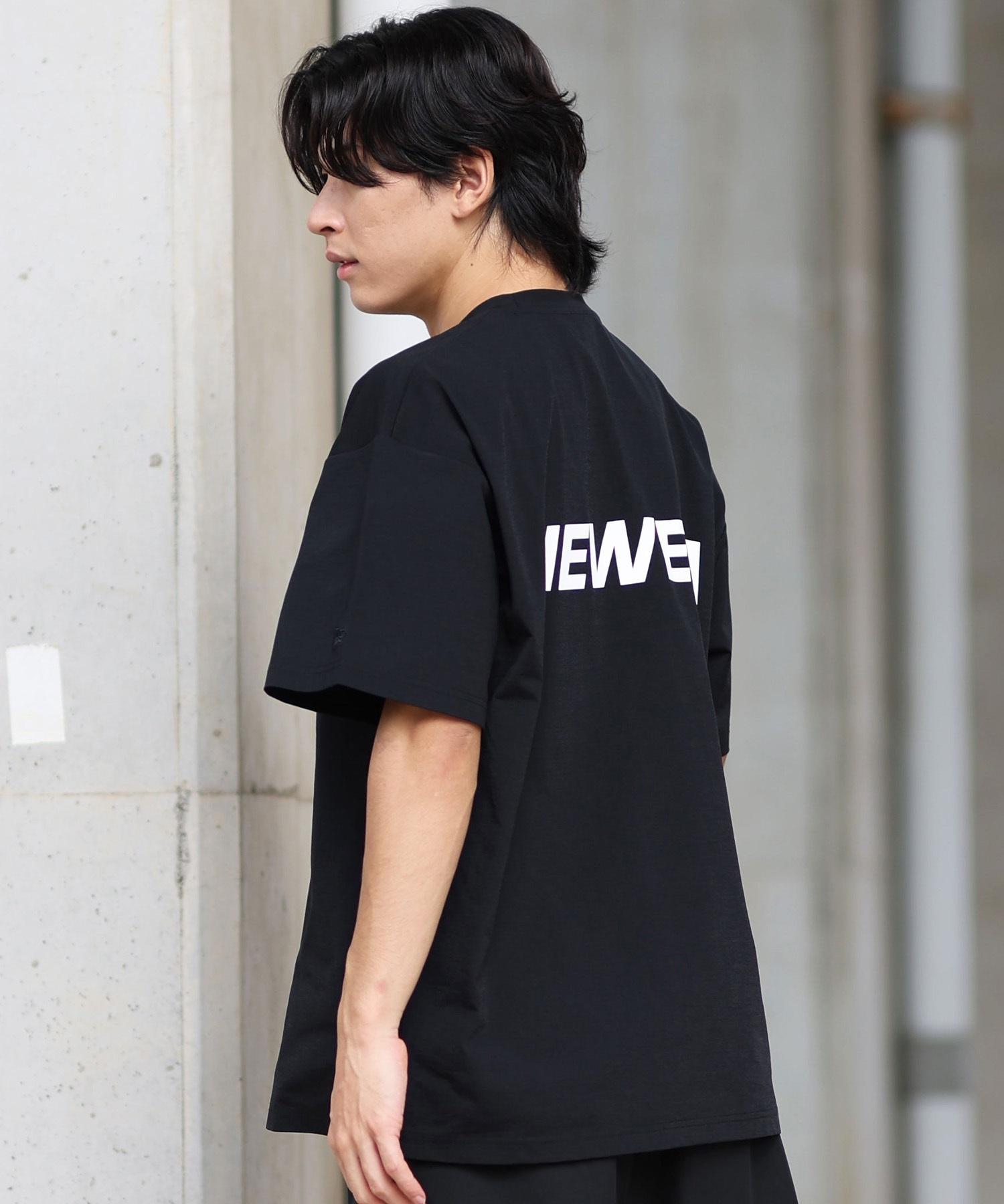 NEW ERA ニューエラ ラッシュガード メンズ 半袖 Tシャツ バックプリント 水陸両用 ユーティリティ UVカット 14391955(BK-M)