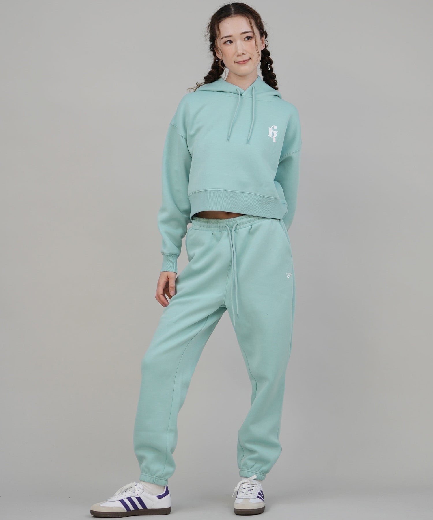 NEW ERA ニューエラ プルオーバー パーカー レディース NEW ERA×CALNAMUR SWEAT SHORT HOODIE 14875703(MNT-S)