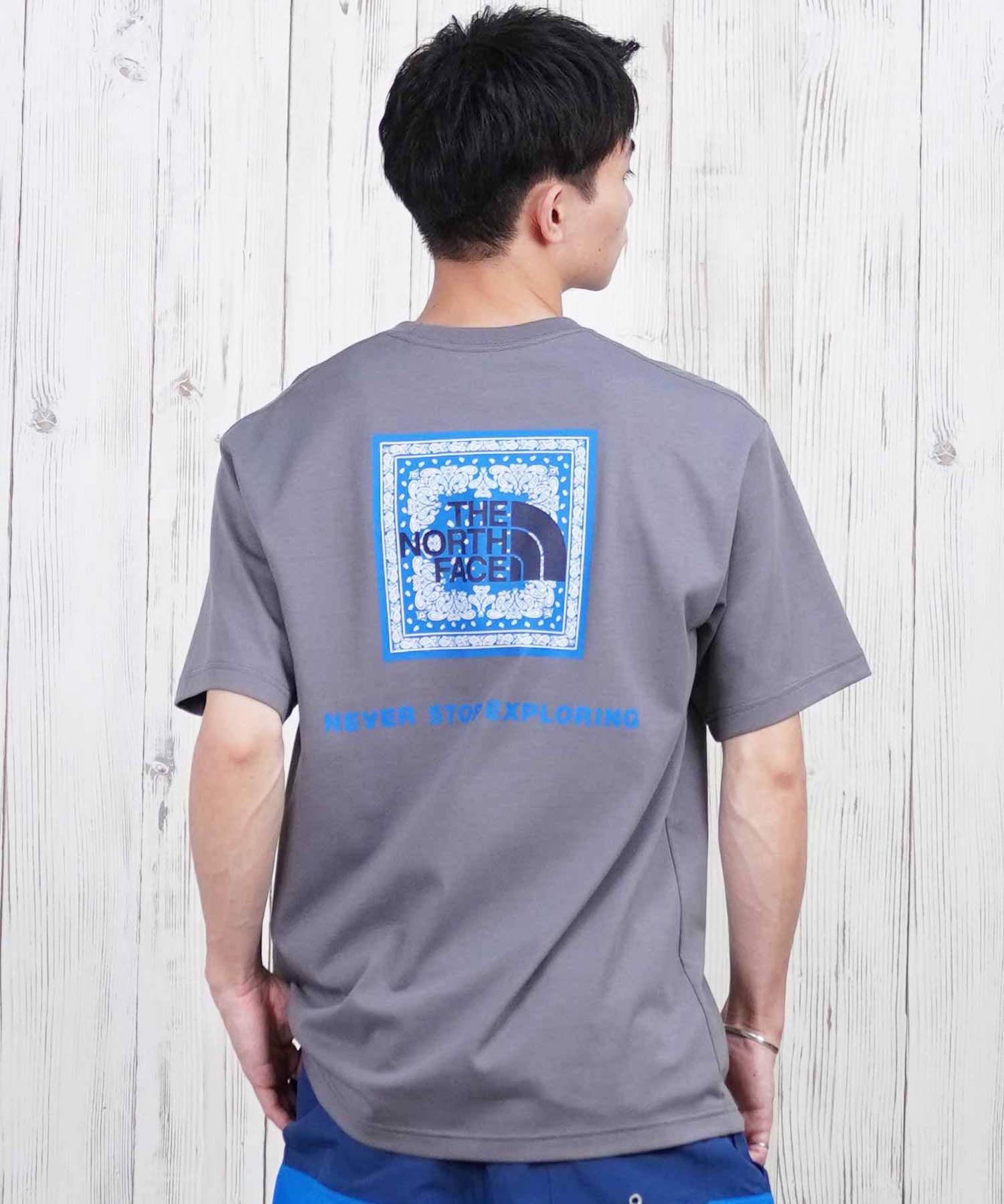 THE NORTH FACE ザ・ノース・フェイス 半袖 Tシャツ メンズ ショートスリーブバンダナスクエアロゴティー NT32446(W2-S)