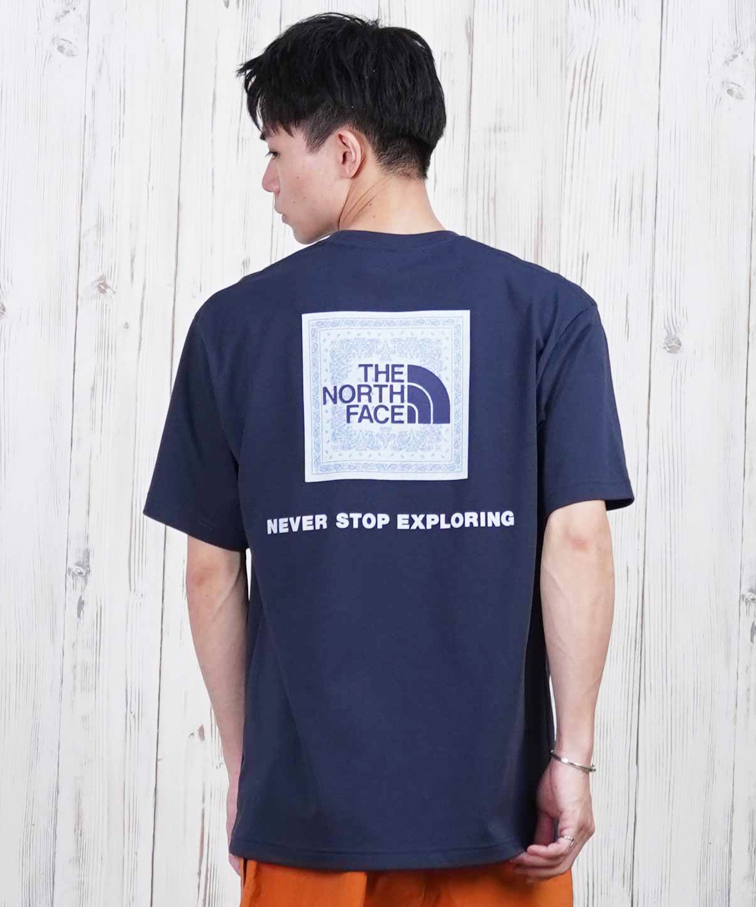 THE NORTH FACE ザ・ノース・フェイス 半袖 Tシャツ メンズ ショートスリーブバンダナスクエアロゴティー NT32446(W2-S)