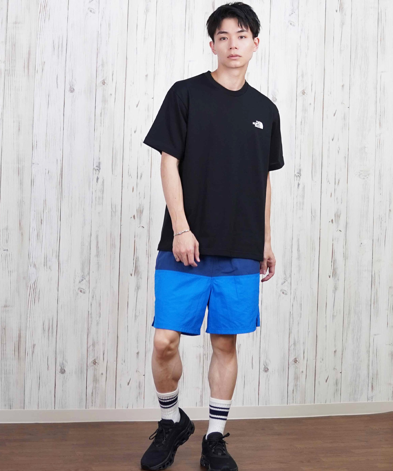 THE NORTH FACE ザ・ノース・フェイス 半袖 Tシャツ メンズ ショートスリーブバンダナスクエアロゴティー NT32446(W2-S)