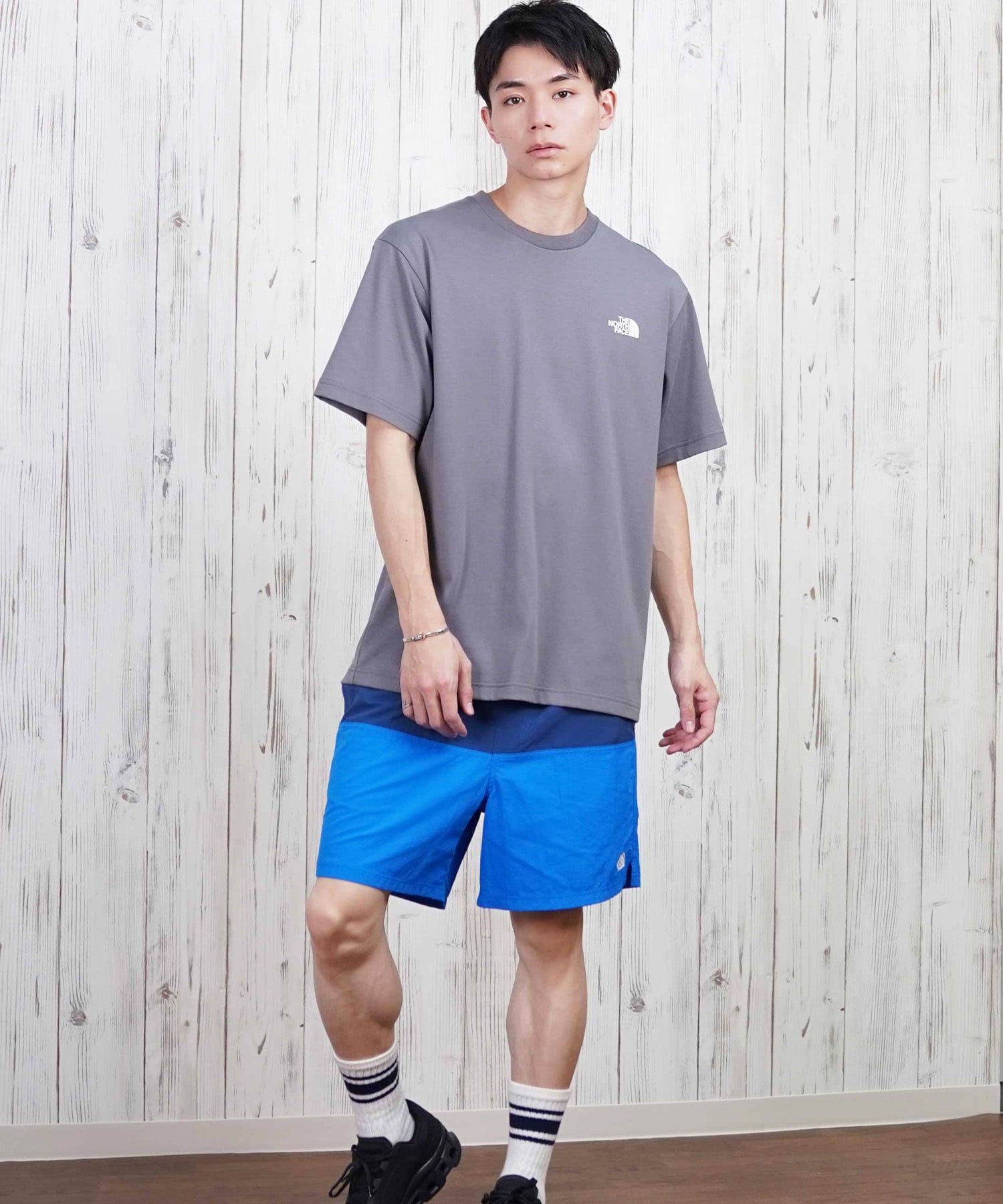 THE NORTH FACE ザ・ノース・フェイス 半袖 Tシャツ メンズ ショートスリーブバンダナスクエアロゴティー NT32446(W2-S)