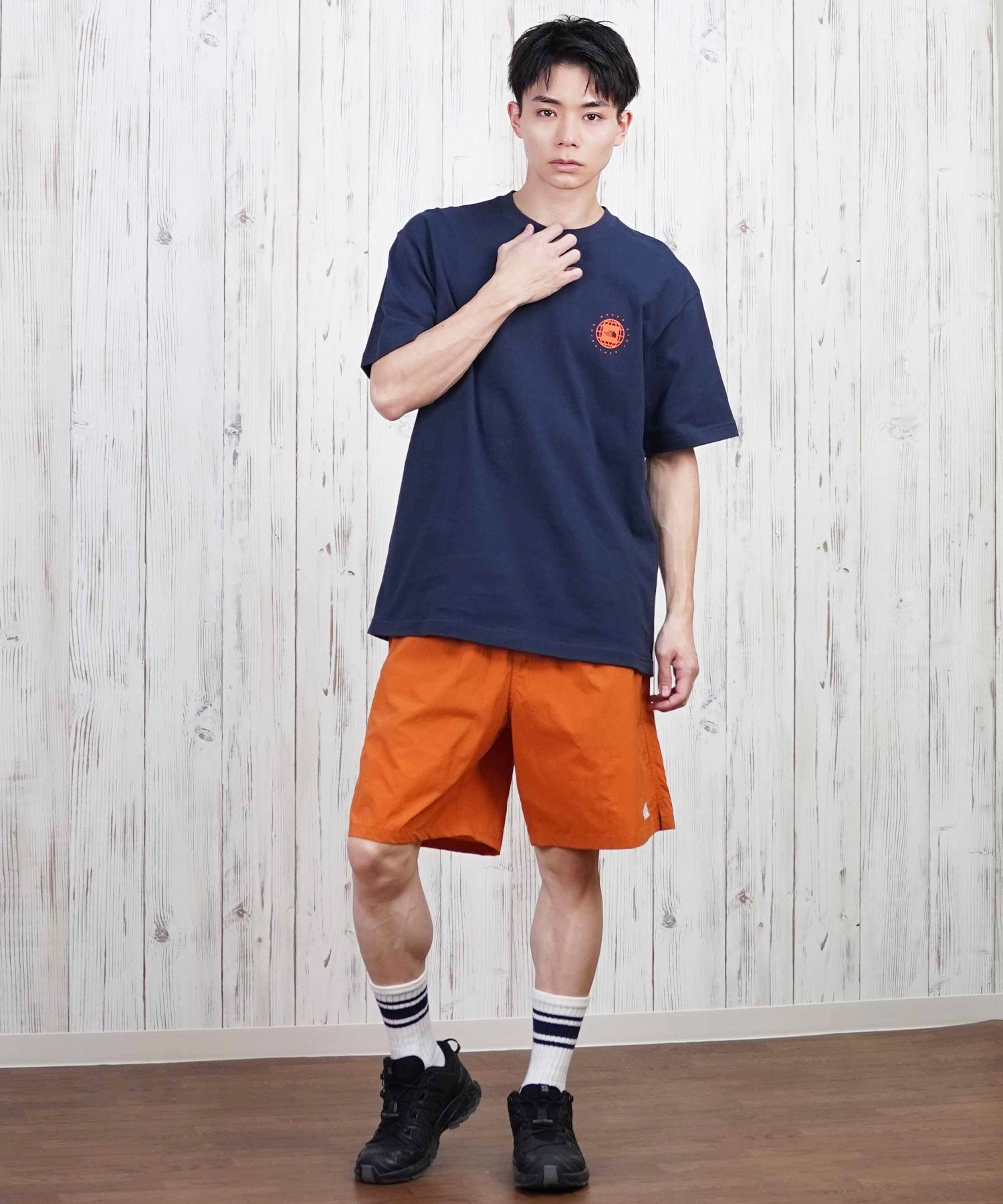 THE NORTH FACE ザ・ノース・フェイス 半袖 Tシャツ メンズ ショートスリーブジオスクエアロゴティー NT32541(WX-S)