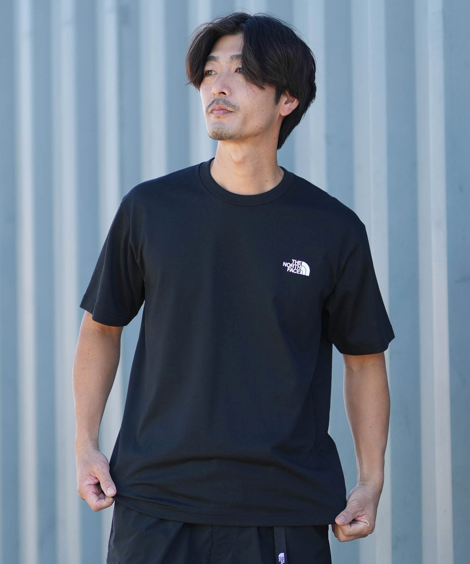 THE NORTH FACE ザ・ノース・フェイス 半袖 Tシャツ メンズ ショートスリーブバックスクエアートラバースロゴティー NT32543(W-S)