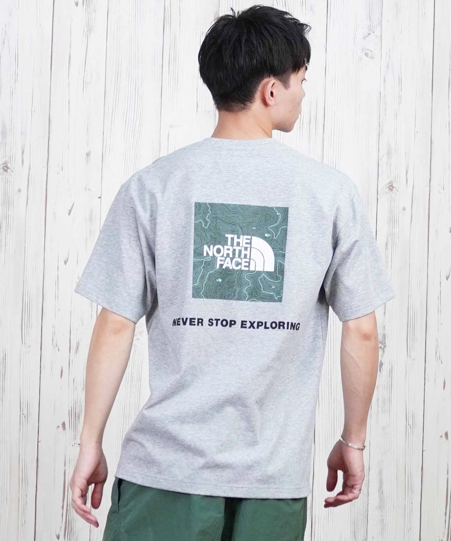 THE NORTH FACE ザ・ノース・フェイス 半袖 Tシャツ メンズ ショートスリーブバックスクエアートラバースロゴティー NT32543(W-S)