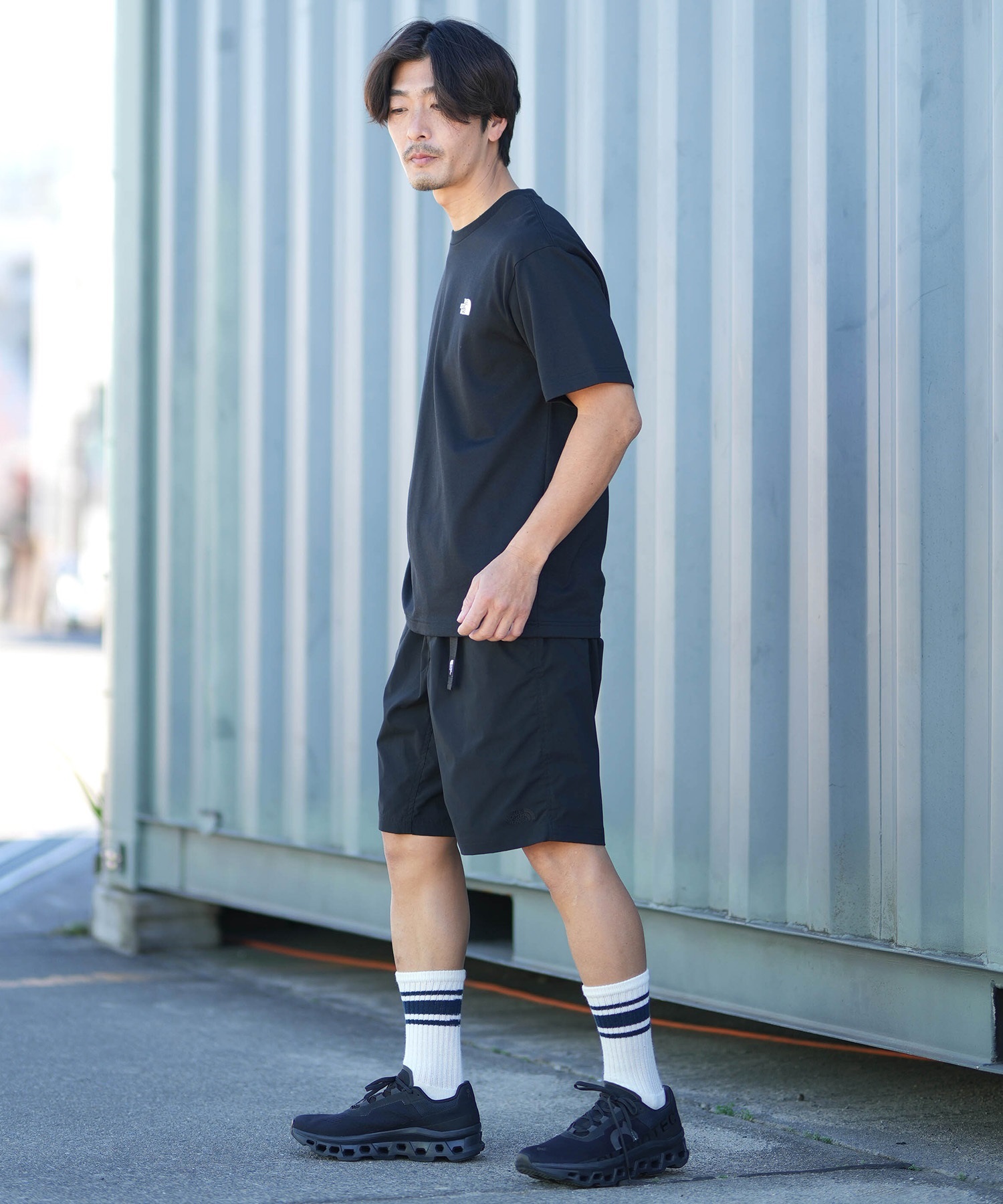 THE NORTH FACE ザ・ノース・フェイス 半袖 Tシャツ メンズ ショートスリーブバックスクエアートラバースロゴティー NT32543(W-S)