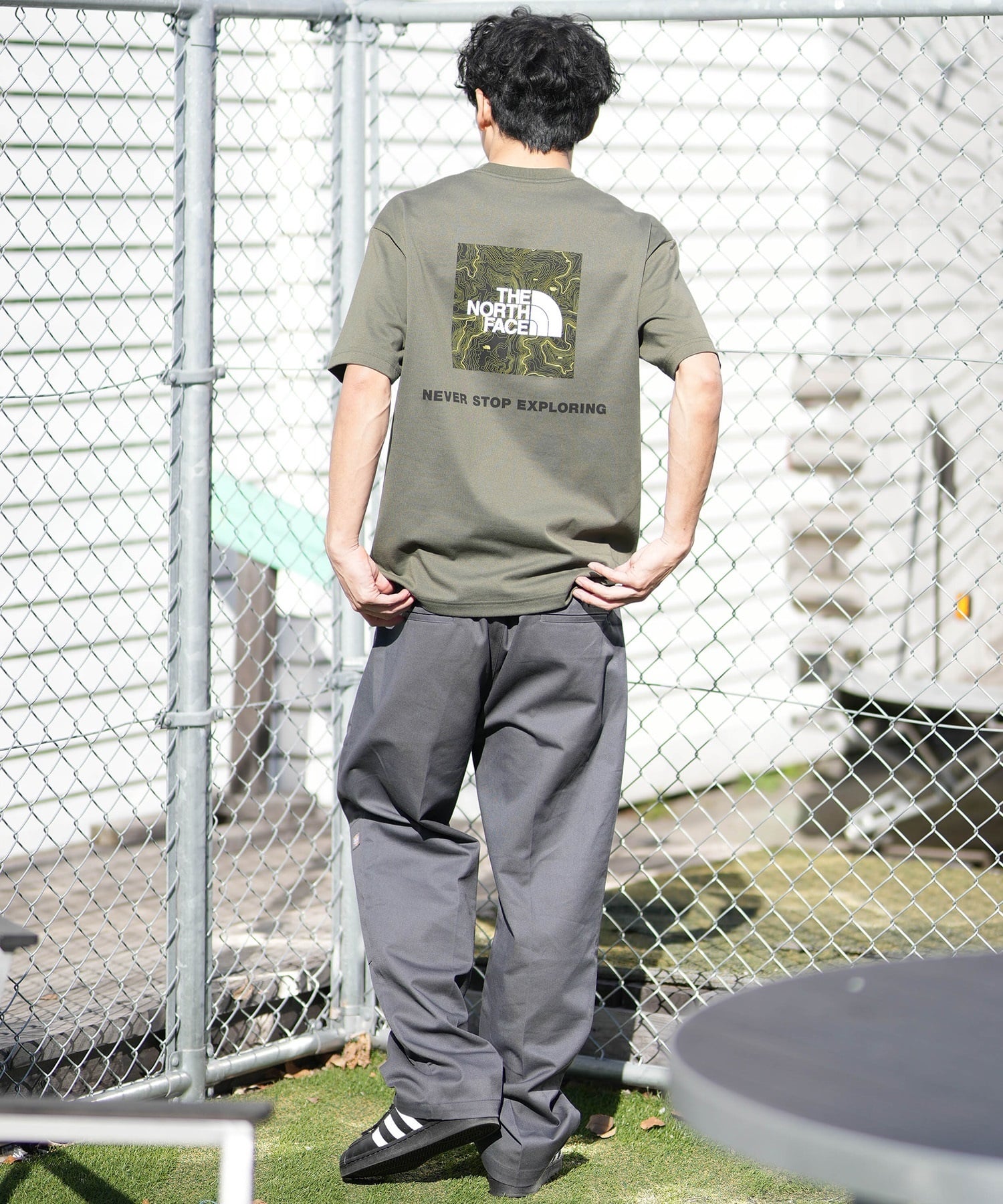 THE NORTH FACE ザ・ノース・フェイス 半袖 Tシャツ メンズ ショートスリーブバックスクエアートラバースロゴティー NT32543(W-S)