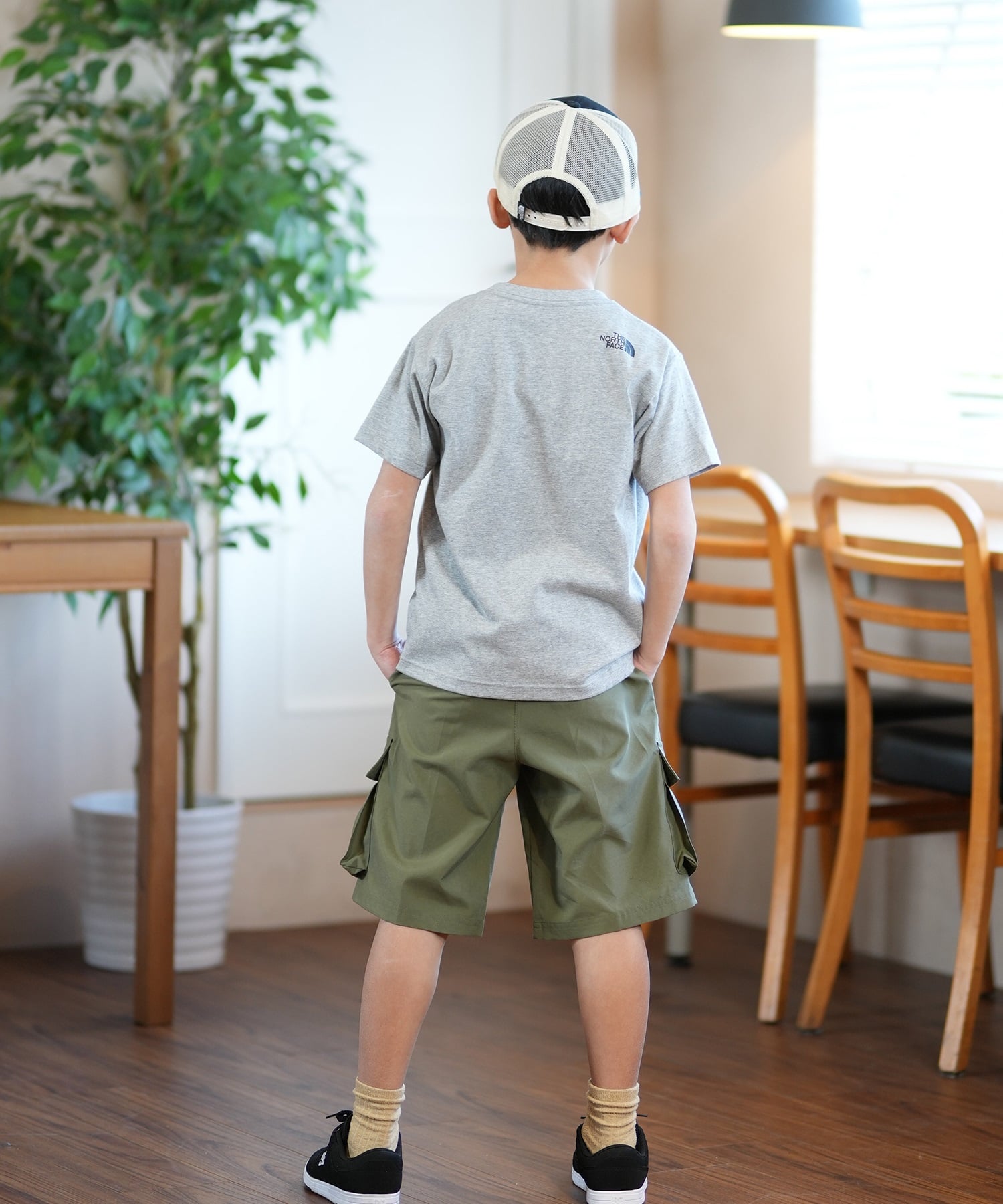 THE NORTH FACE ザ・ノース・フェイス Tシャツ キッズ 半袖 UVカット ショートスリーブカモロゴティー NTJ32359(WW-130cm)