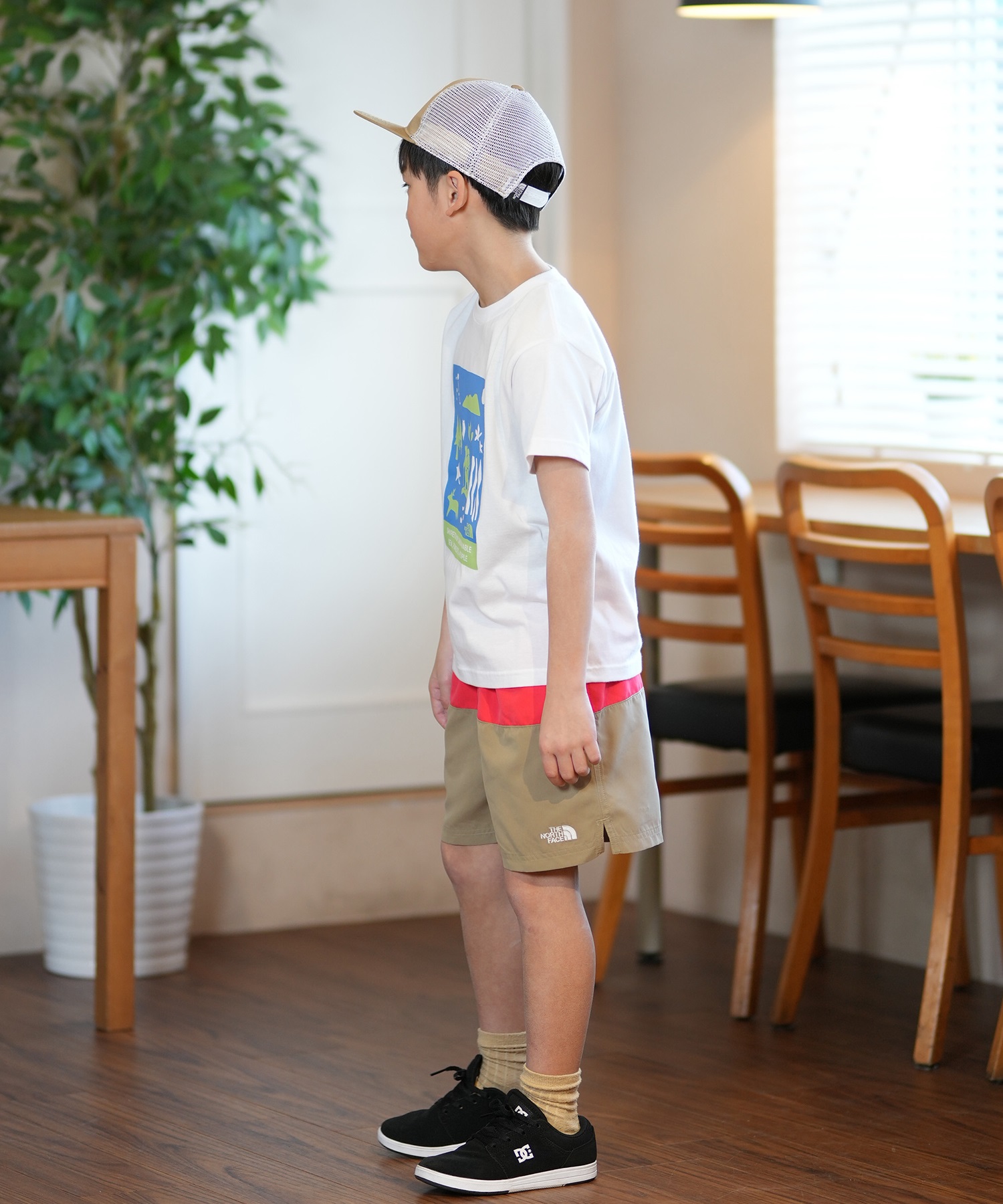 THE NORTH FACE ザ・ノース・フェイス Tシャツ キッズ 半袖 UVカット ショートスリーブシレトコトコティー NTJ32534ST(W-130cm)