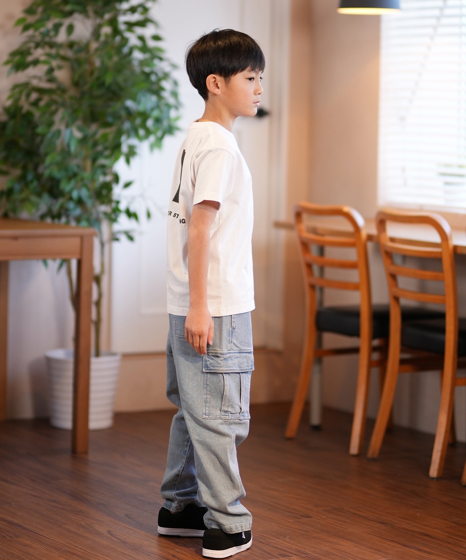 THE NORTH FACE ザ・ノース・フェイス Tシャツ キッズ 半袖 ショートスリーブバックスクエアロゴティー NTJ32538(W-130cm)