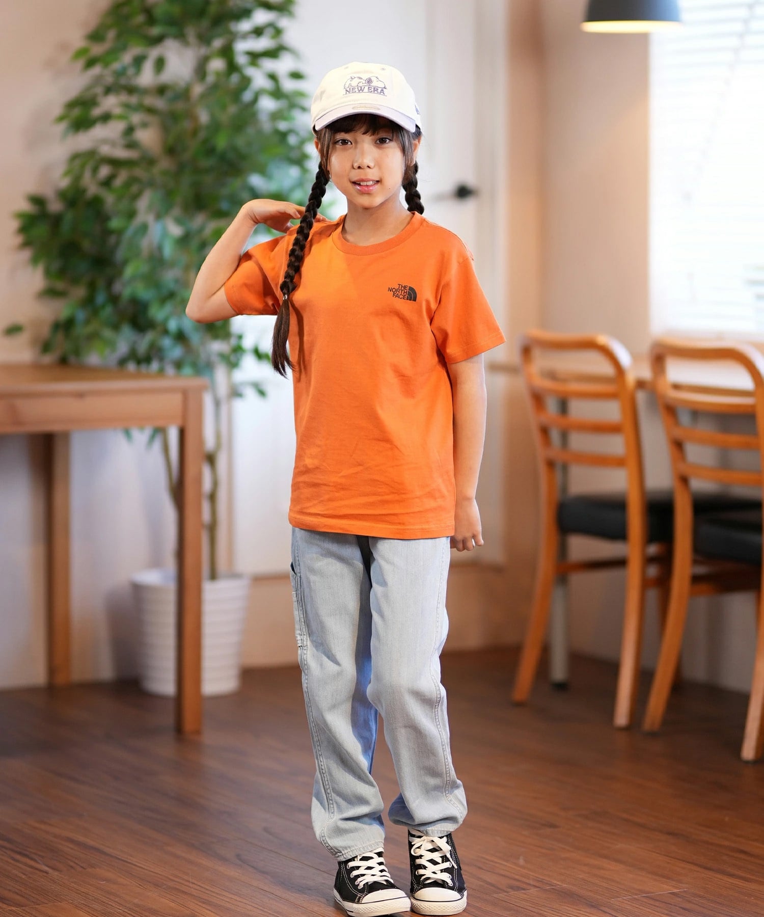 THE NORTH FACE ザ・ノース・フェイス Tシャツ キッズ 半袖 ショートスリーブバックスクエアロゴティー NTJ32538(W-130cm)