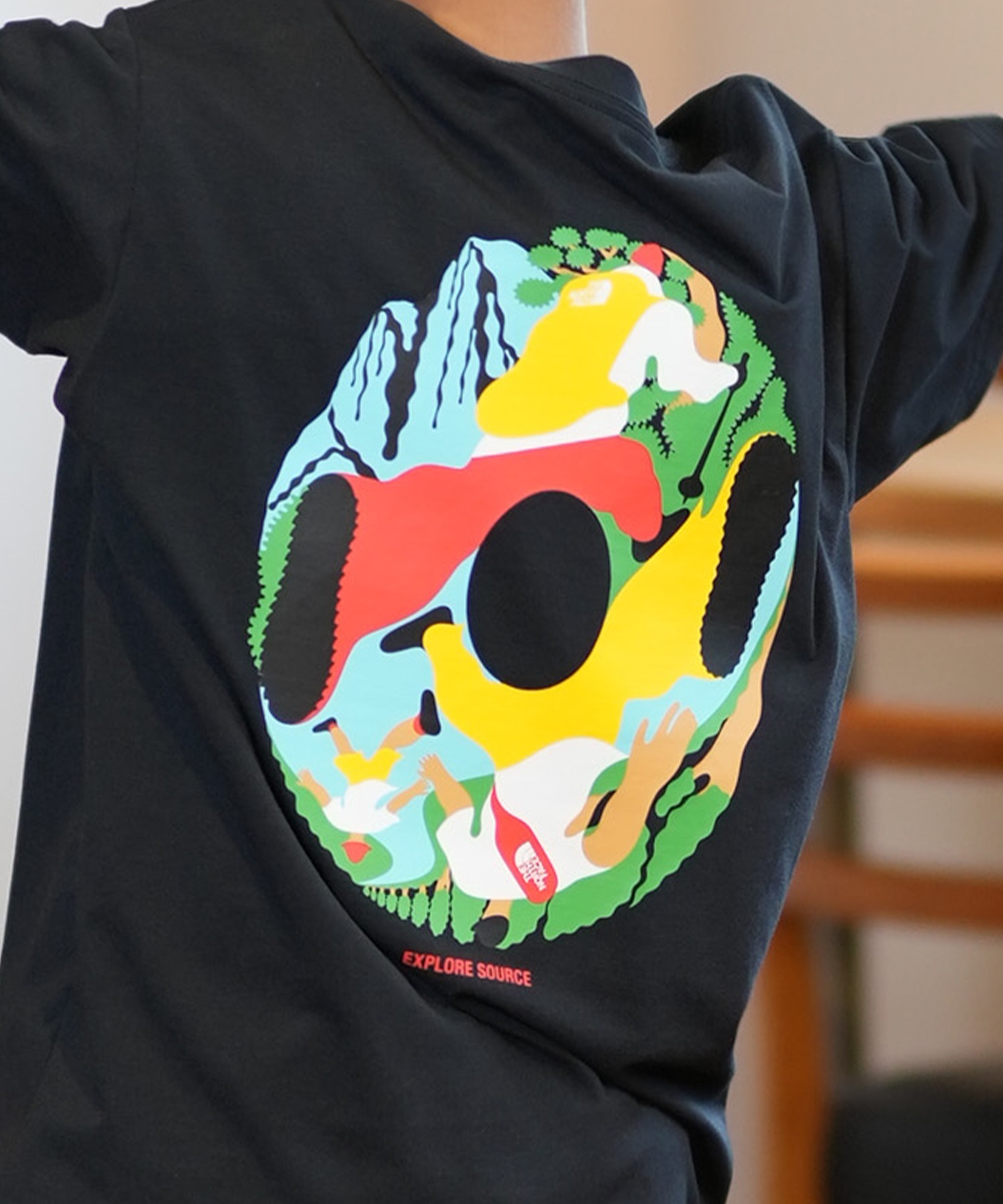 THE NORTH FACE ザ・ノース・フェイス Tシャツ キッズ 半袖 吸汗速乾 UVカット ショートスリーブイーエスサーキュレーションティー NTJ32577(W-130cm)