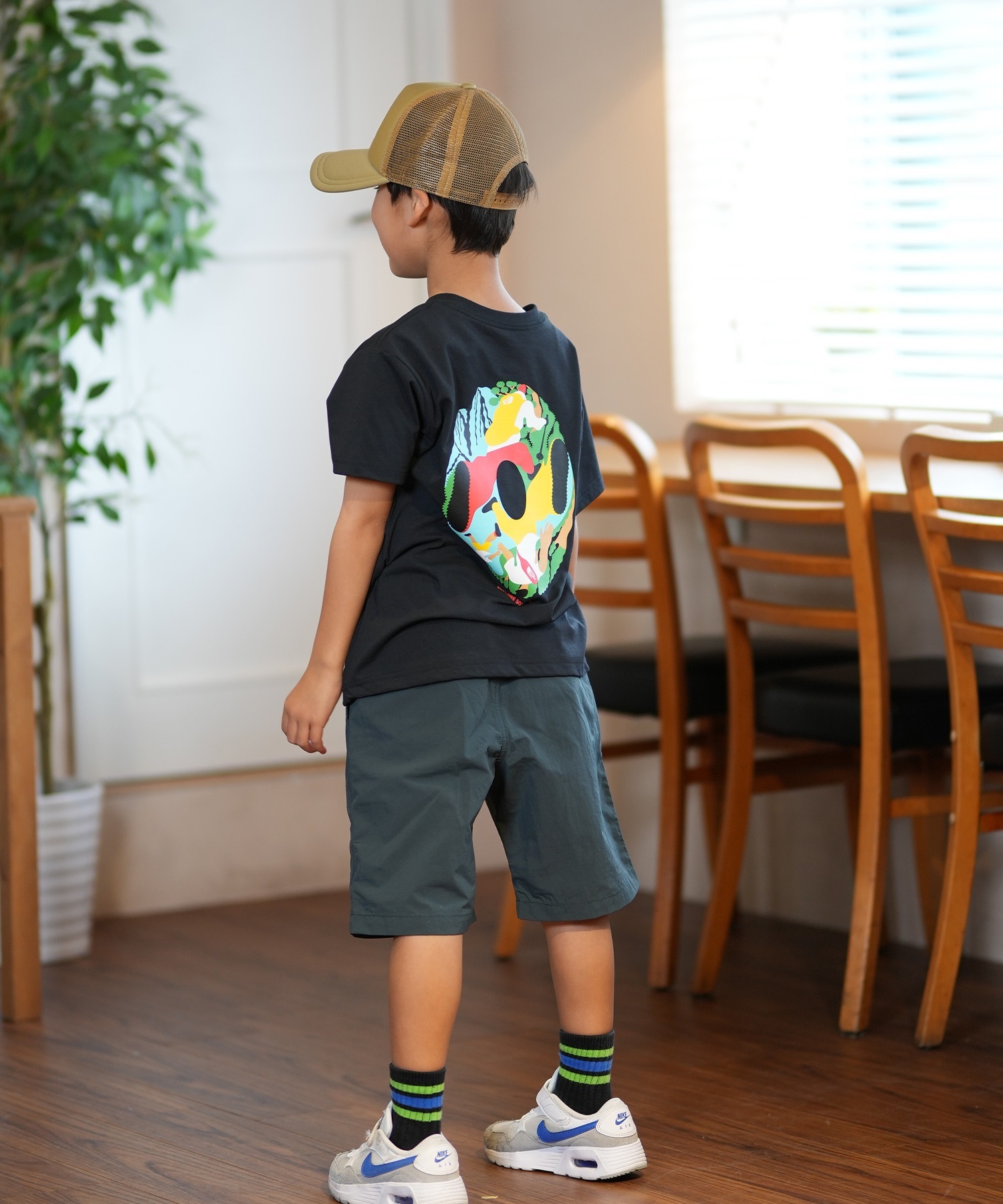 THE NORTH FACE ザ・ノース・フェイス Tシャツ キッズ 半袖 吸汗速乾 UVカット ショートスリーブイーエスサーキュレーションティー NTJ32577(W-130cm)