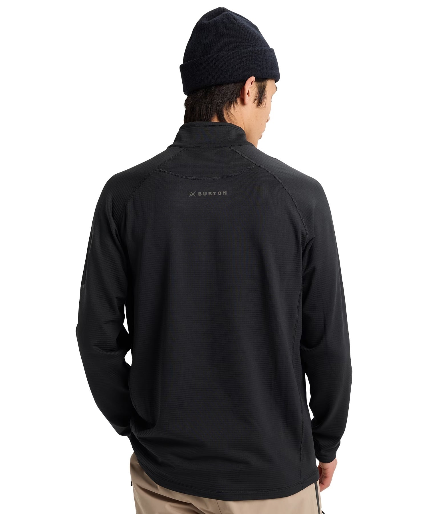 BURTON バートン エーケー Men's [ak] Helium Grid Fleece Half-Zip スノーボード ウェア インナー メンズ 25-26モデル 【2526】(TRUEBLACK-XXS)