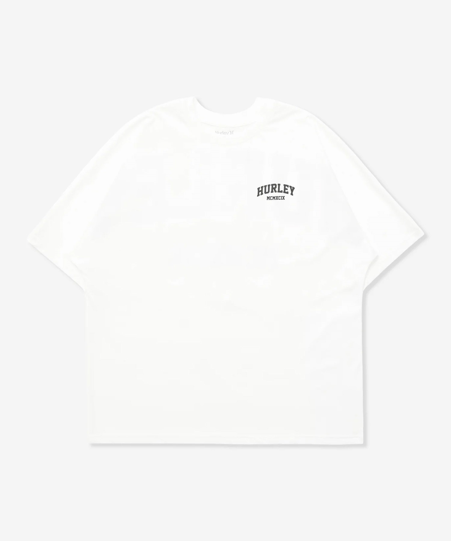 Hurley ハーレー ラッシュガード メンズ 半袖 Tシャツ バックプリント オーバーサイズ UVカット MUSS251035(WHT-M)