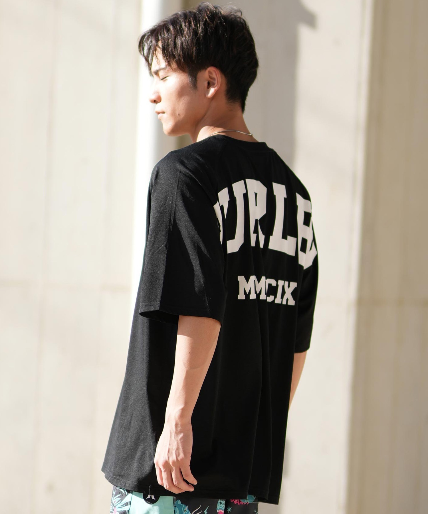 Hurley ハーレー ラッシュガード メンズ 半袖 Tシャツ バックプリント オーバーサイズ UVカット MUSS251035(WHT-M)