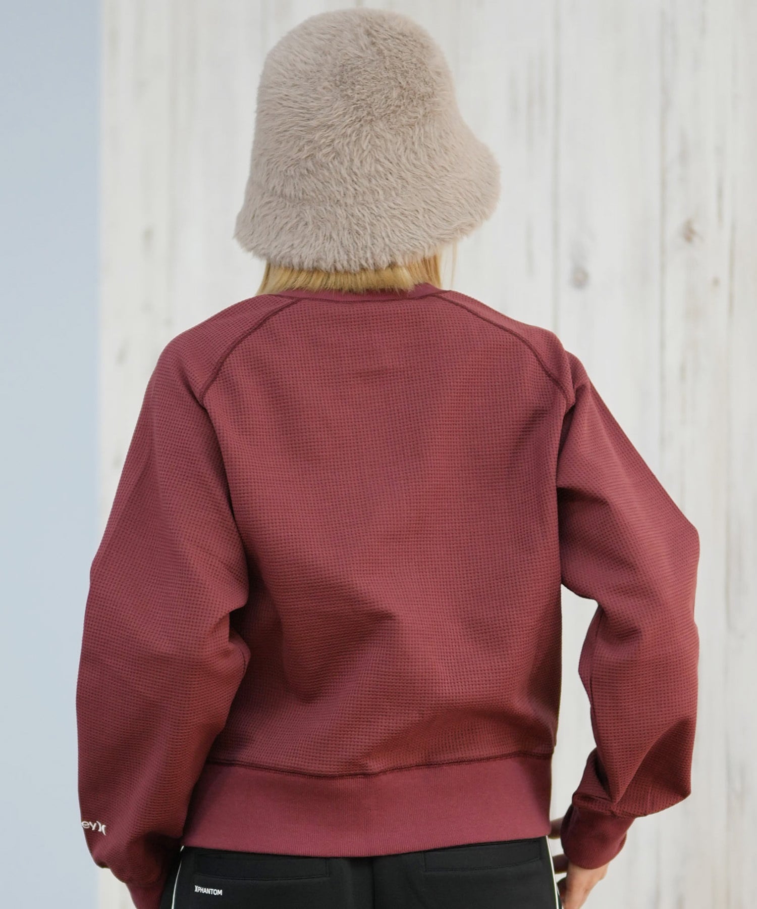 Hurley ハーレー カーディガン レディース シンプル ロゴ THERMAL CARDIGAN WCLS252047(BLK-M)