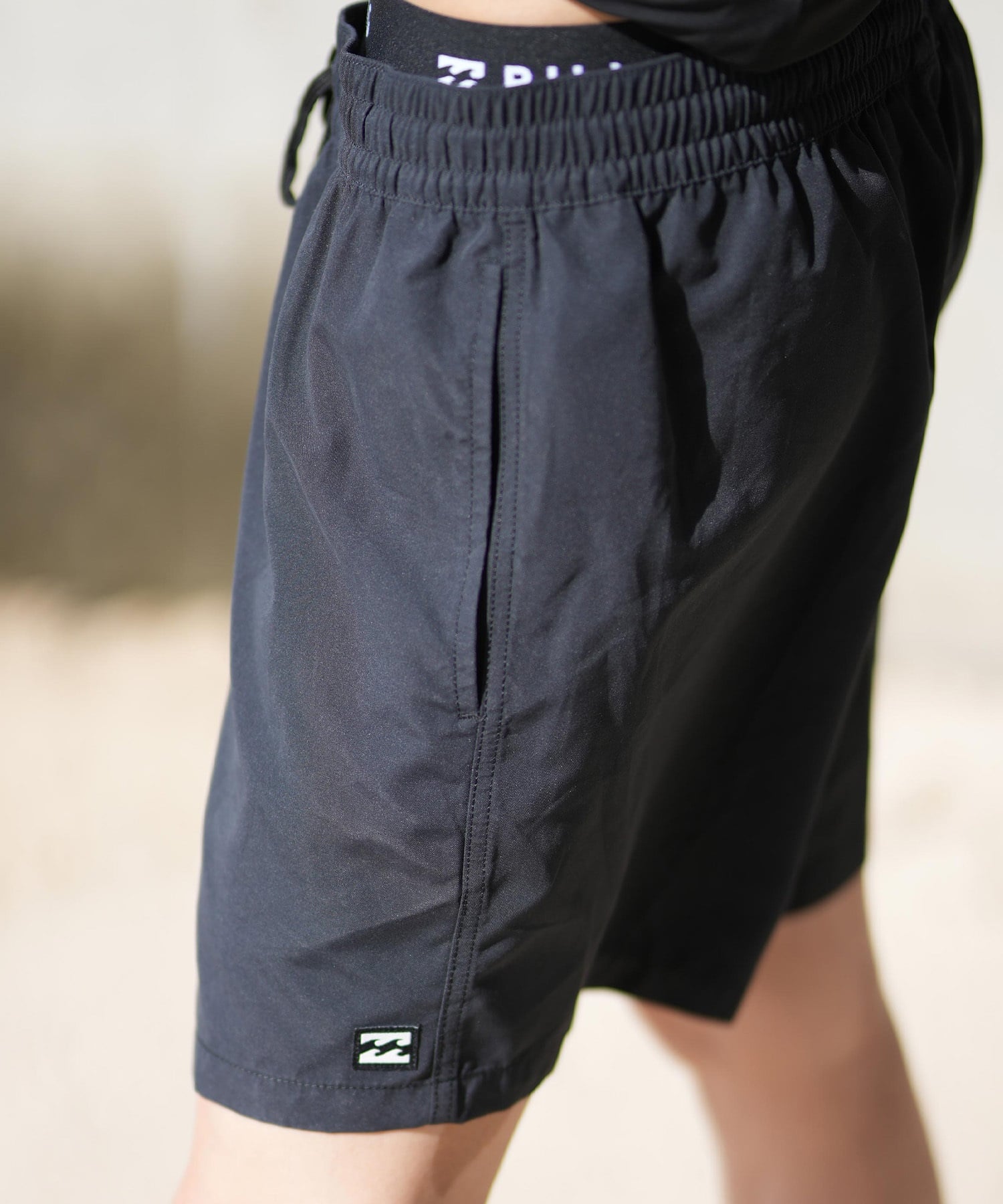 BILLABONG ビラボン 水着 トランクス メンズ ボードショーツ サーフパンツ ワンポイント ロゴ 16インチ 水陸両用 BF011-530(BLK-S)