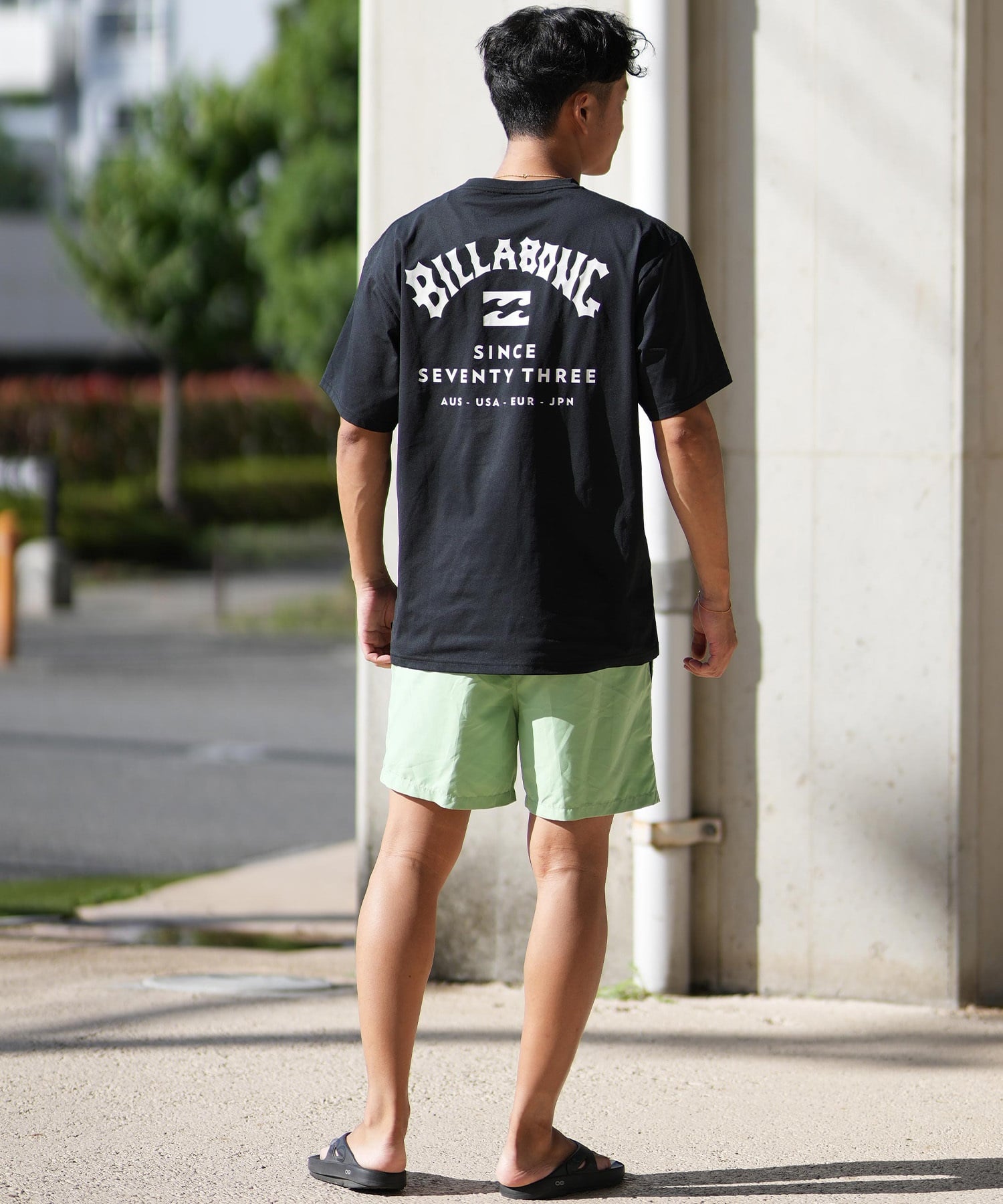 BILLABONG ビラボン 水着 トランクス メンズ ボードショーツ サーフパンツ ワンポイント ロゴ 16インチ 水陸両用 BF011-530(BLK-S)