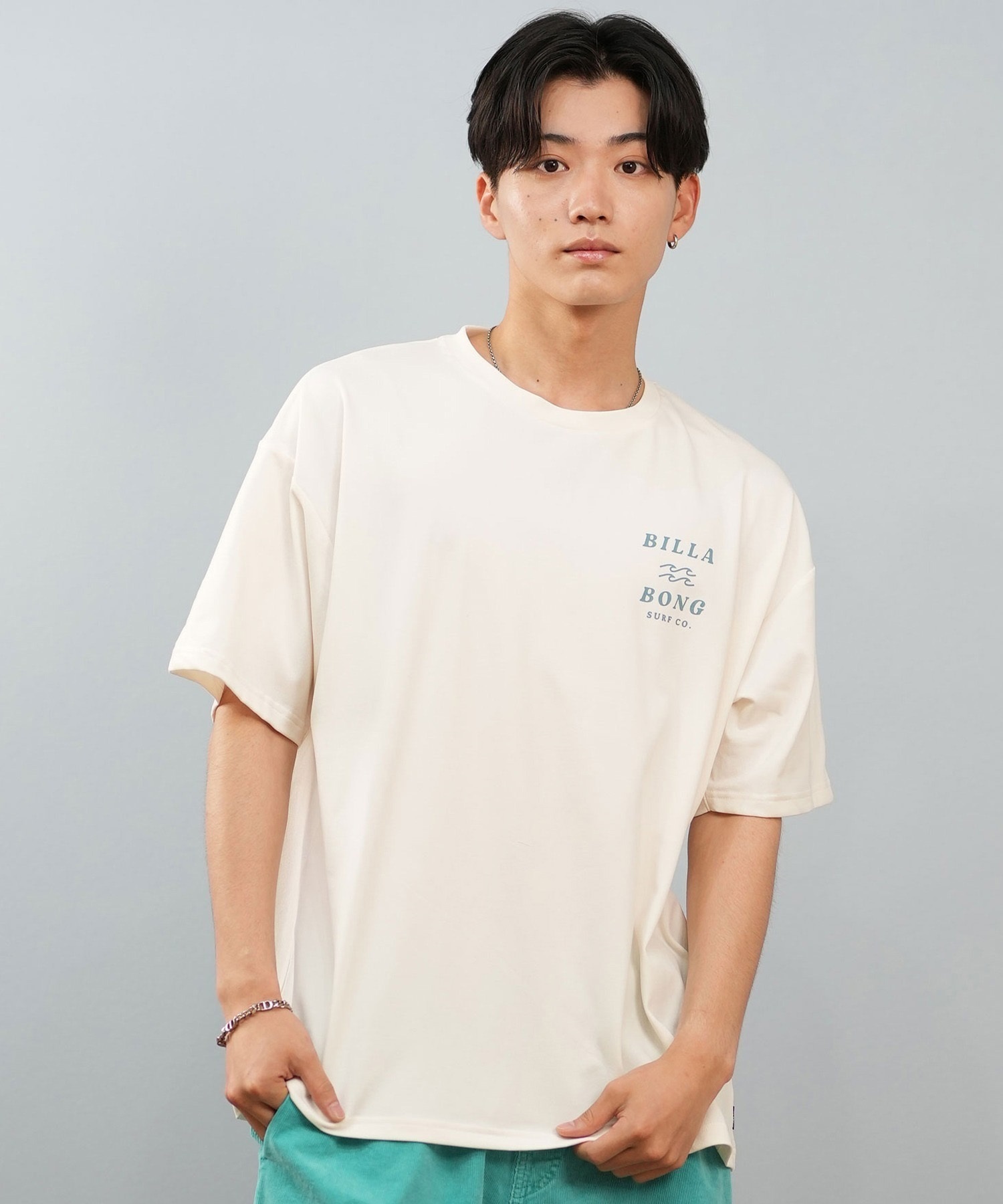 BILLABONG ビラボン 水着 ラッシュガード 半袖 Tシャツ メンズ 水陸両用 UVカット ワイドフィット BF01A-863(ASH-M)