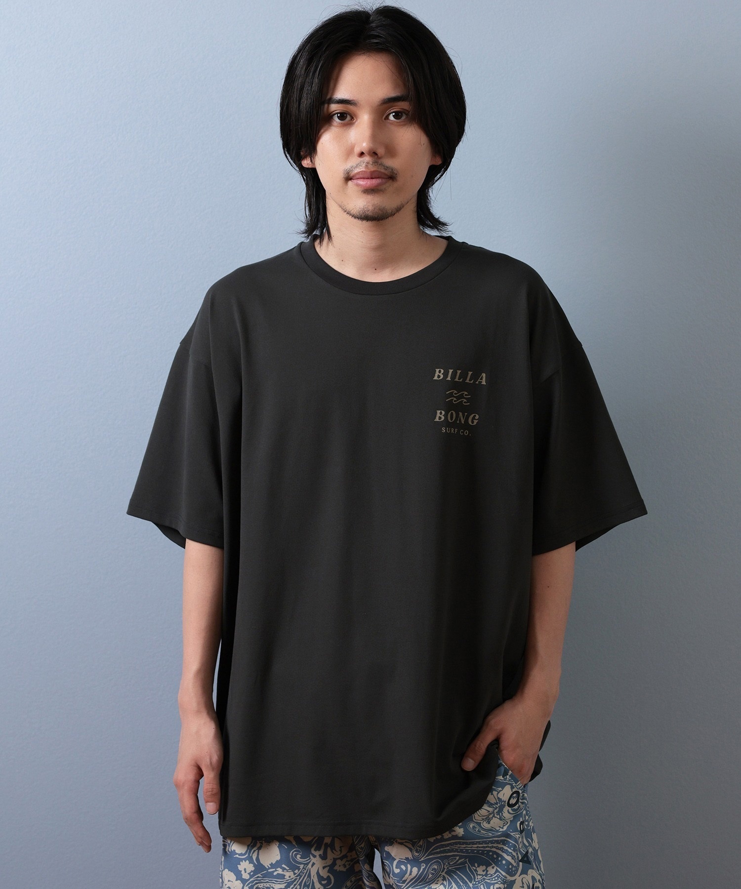 BILLABONG ビラボン 水着 ラッシュガード 半袖 Tシャツ メンズ 水陸両用 UVカット ワイドフィット BF01A-863(ASH-M)