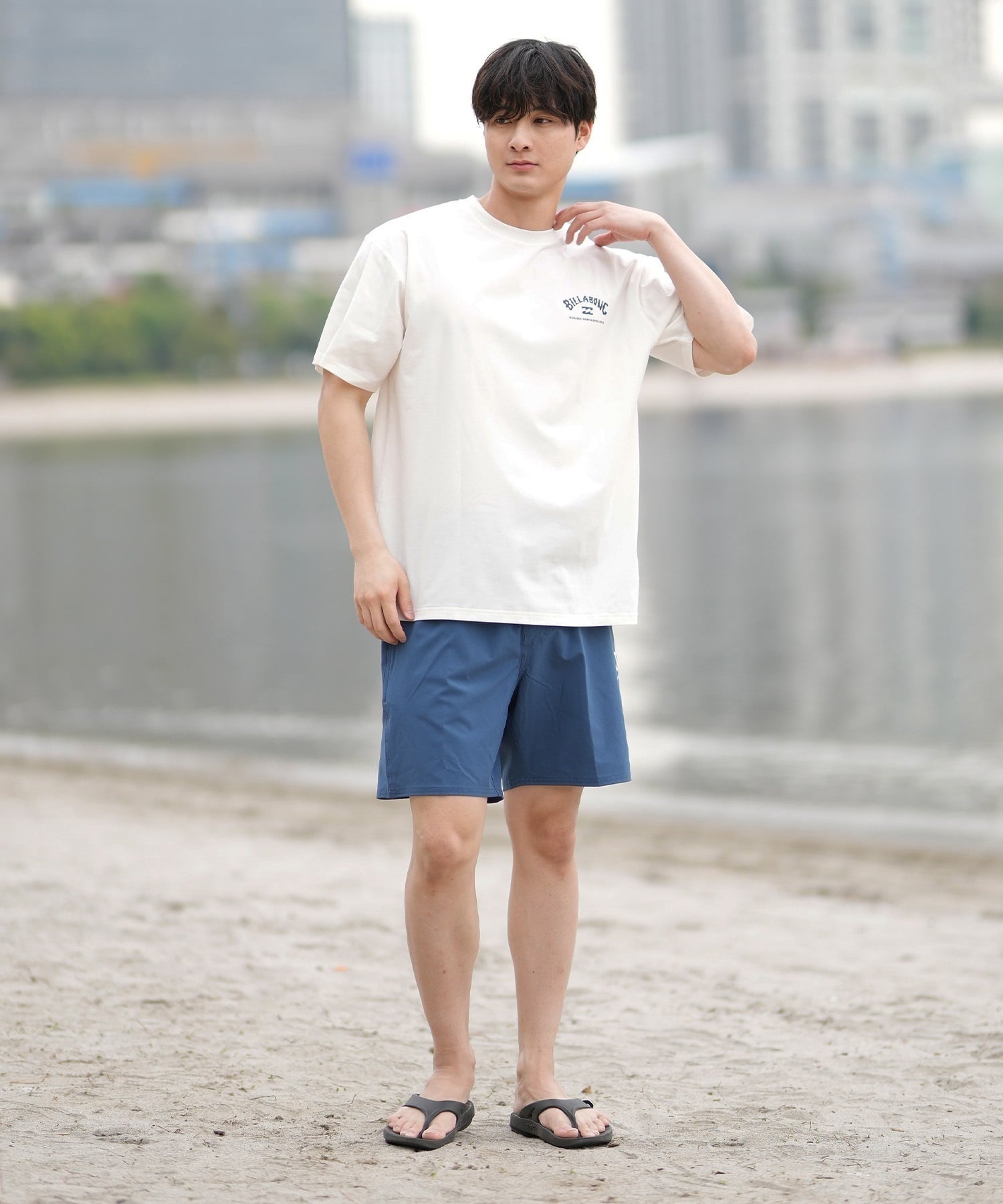 BILLABONG ビラボン 半袖 Tシャツ メンズ SHONAN OPEN SURFFLEX UVケアラッシュガード BF01A-U08 湘南オープン限定商品(BLK-S)