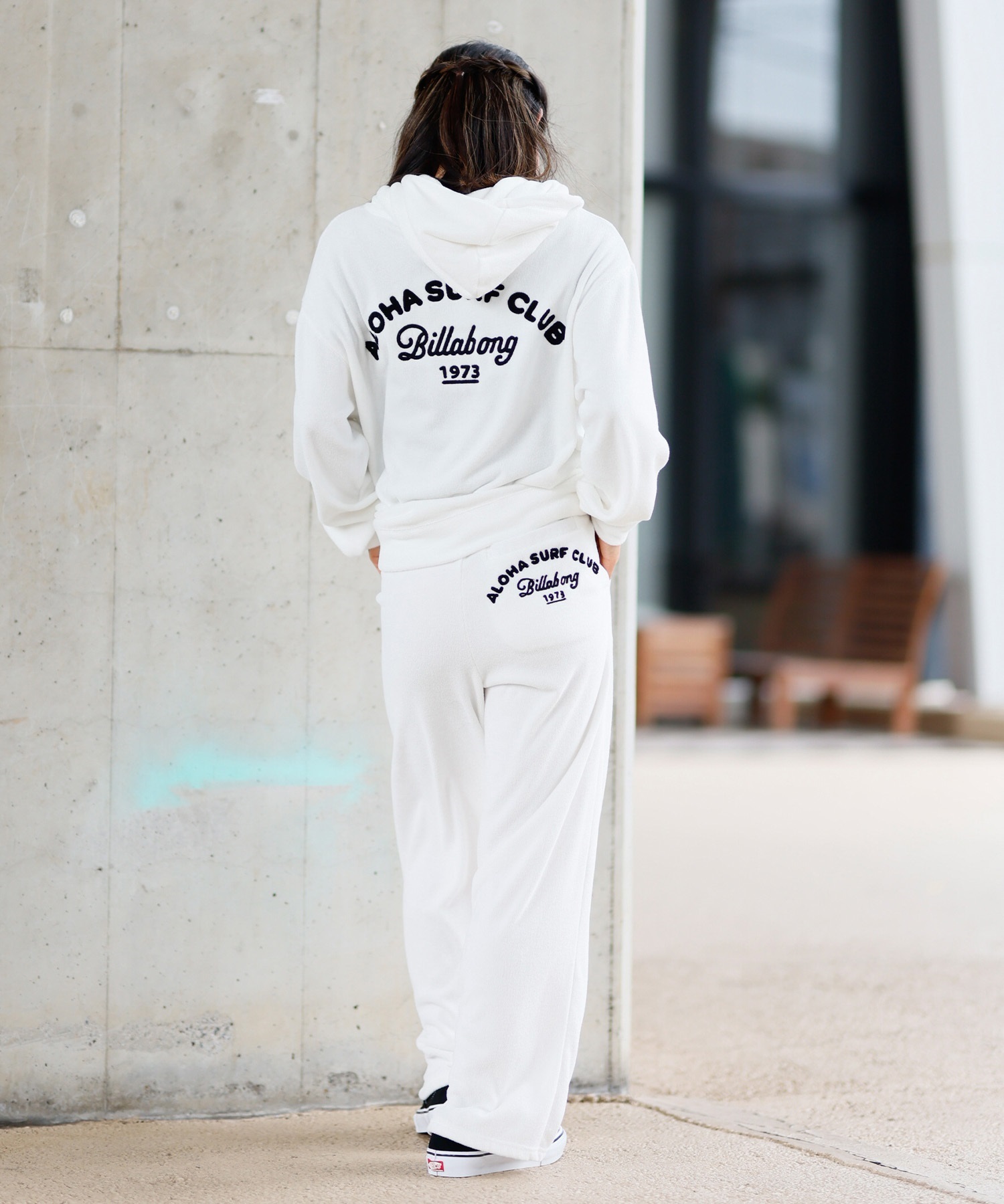 BILLABONG ビラボン パーカー ジップアップ レディース パイル生地 バックロゴ セットアップ対応 BF013-007(SCS-M)