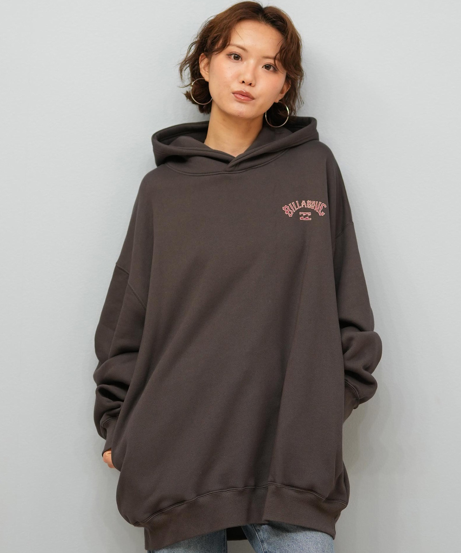 BILLABONG ビラボン プルオーバー パーカー レディース オーバーサイズ バックプリント 裏起毛 BF014-016(OFB-M)
